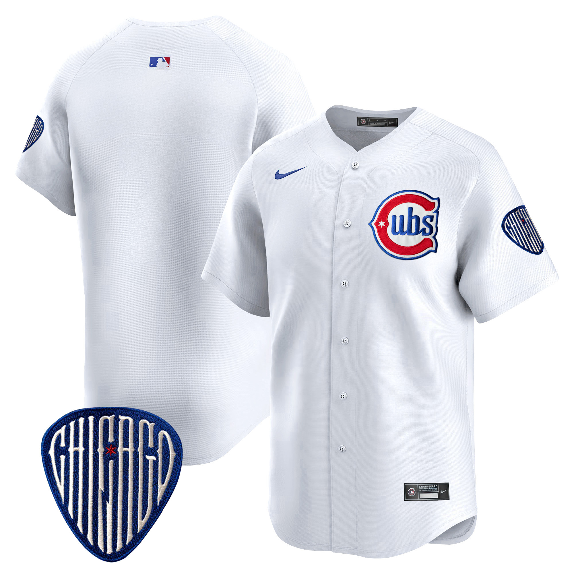Men's Chicago Cubs Blue Alternate Vapor Premier Limited White Jersey - All Stitched