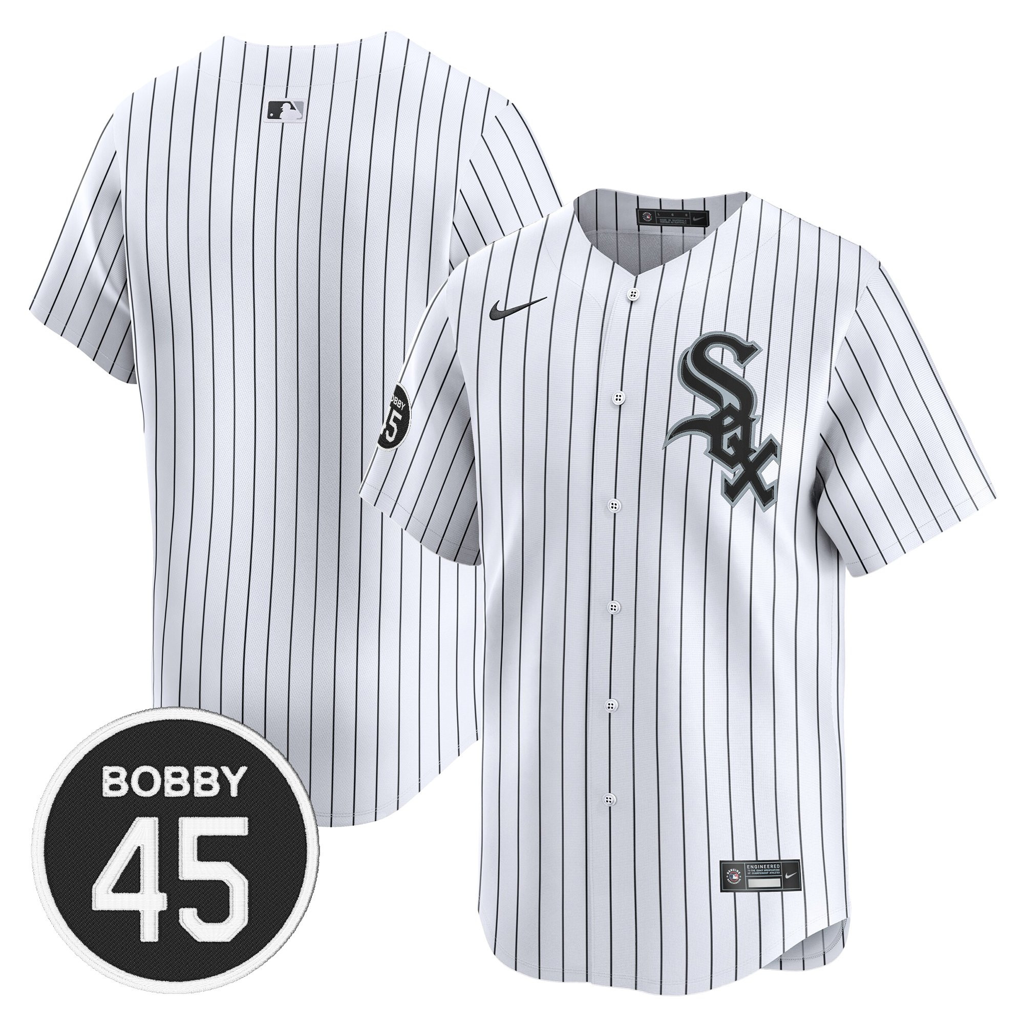 Men's Chicago White Sox Bobby Jenks Vapor Premier Limited Pinstripe Jersey - All Stitched