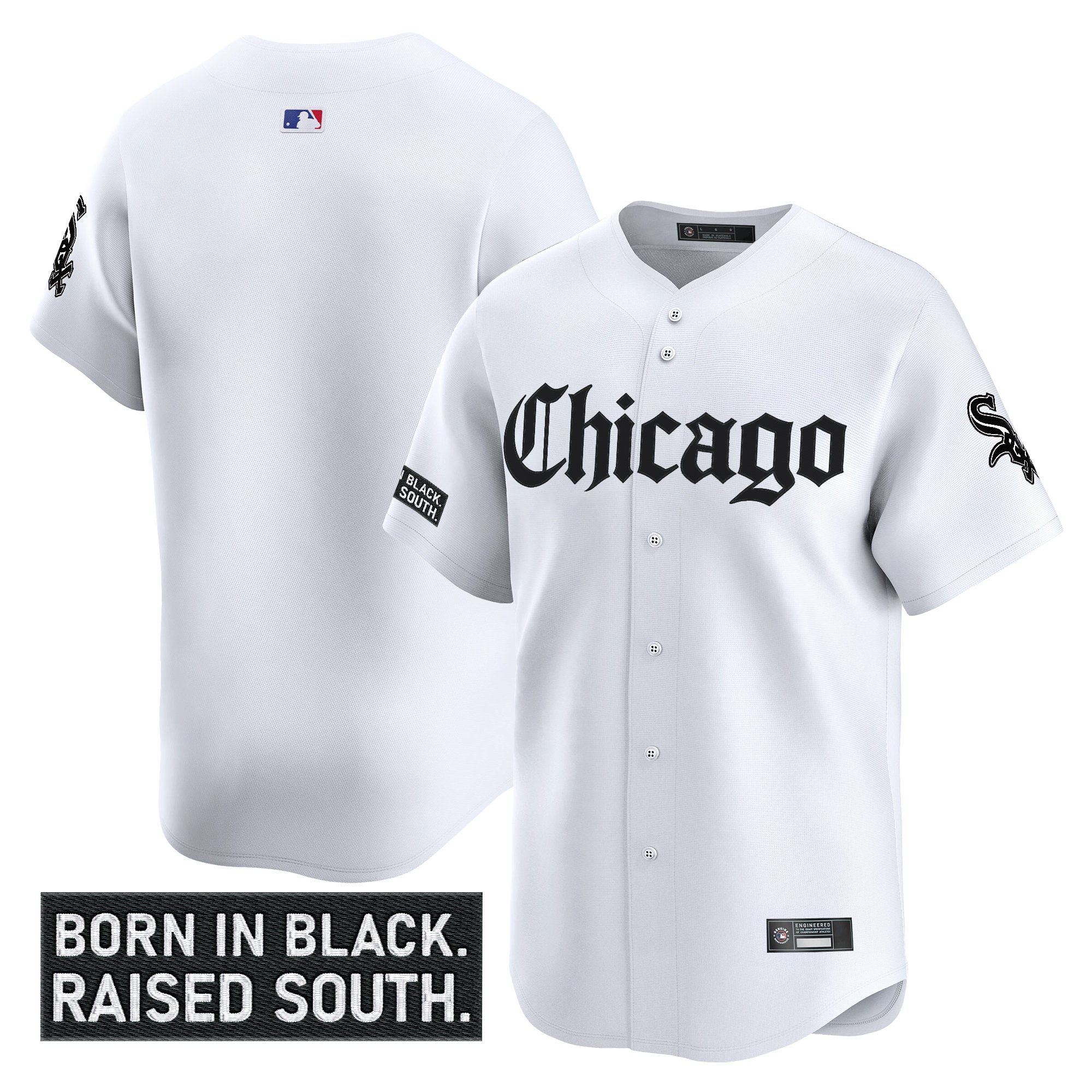 Men's Chicago White Sox 'Gothic South Side Edition Vapor Premier Limited White Jersey - All Stitched