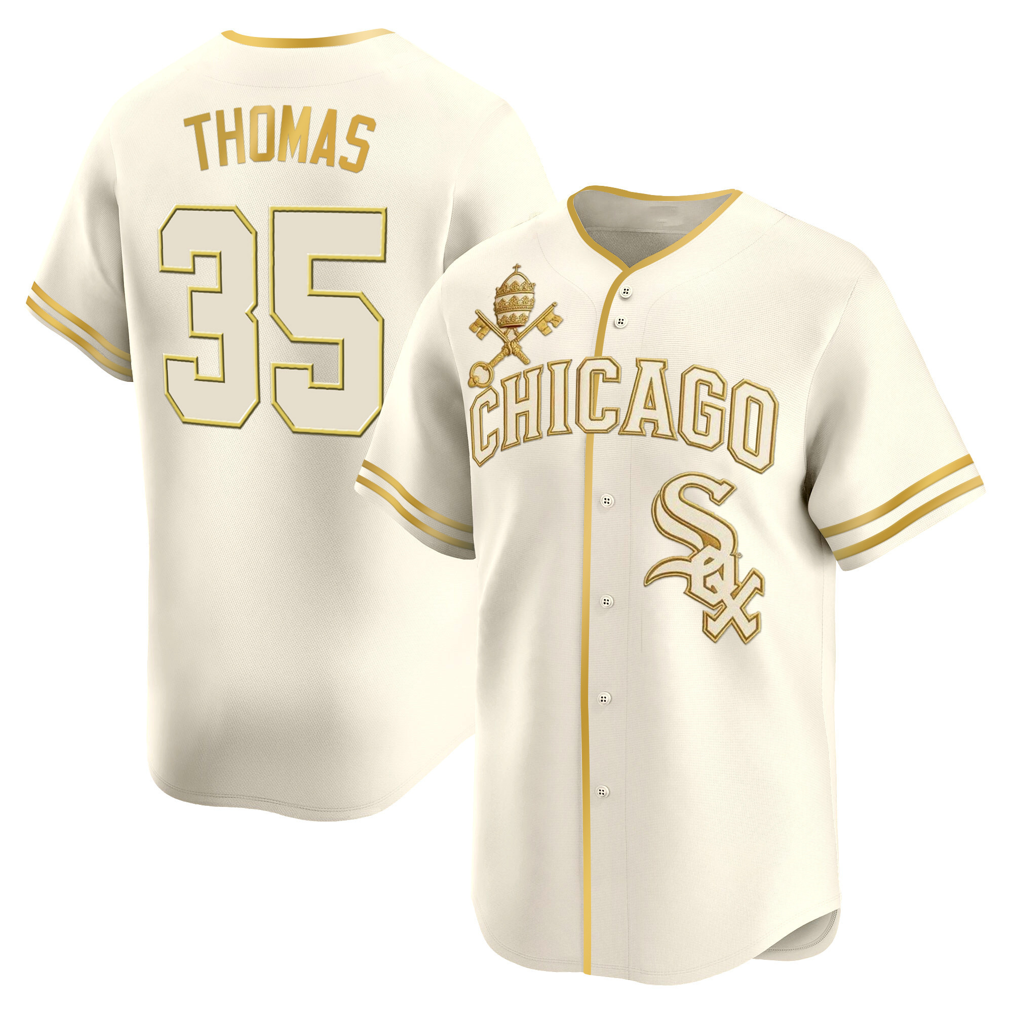 Men's Chicago White Sox Pope Leo XIV Vapor Premier Limited Frank Thomas Jersey - All Stitched