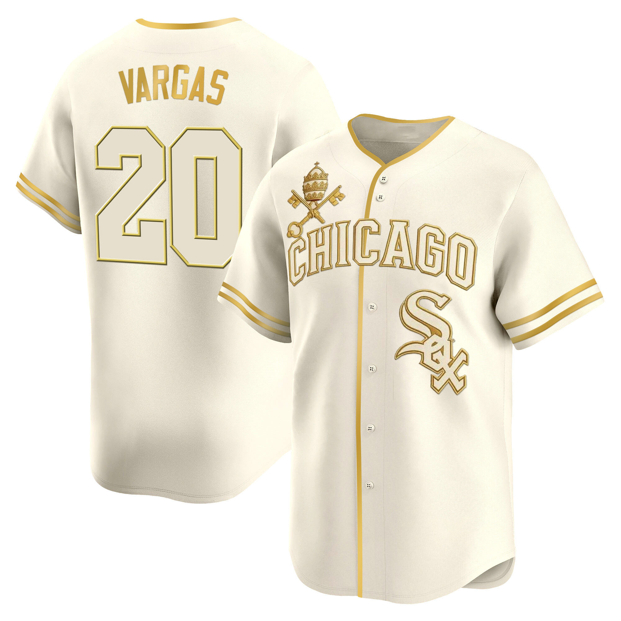 Men's Chicago White Sox Pope Leo XIV Vapor Premier Limited Miguel Vargas Jersey - All Stitched