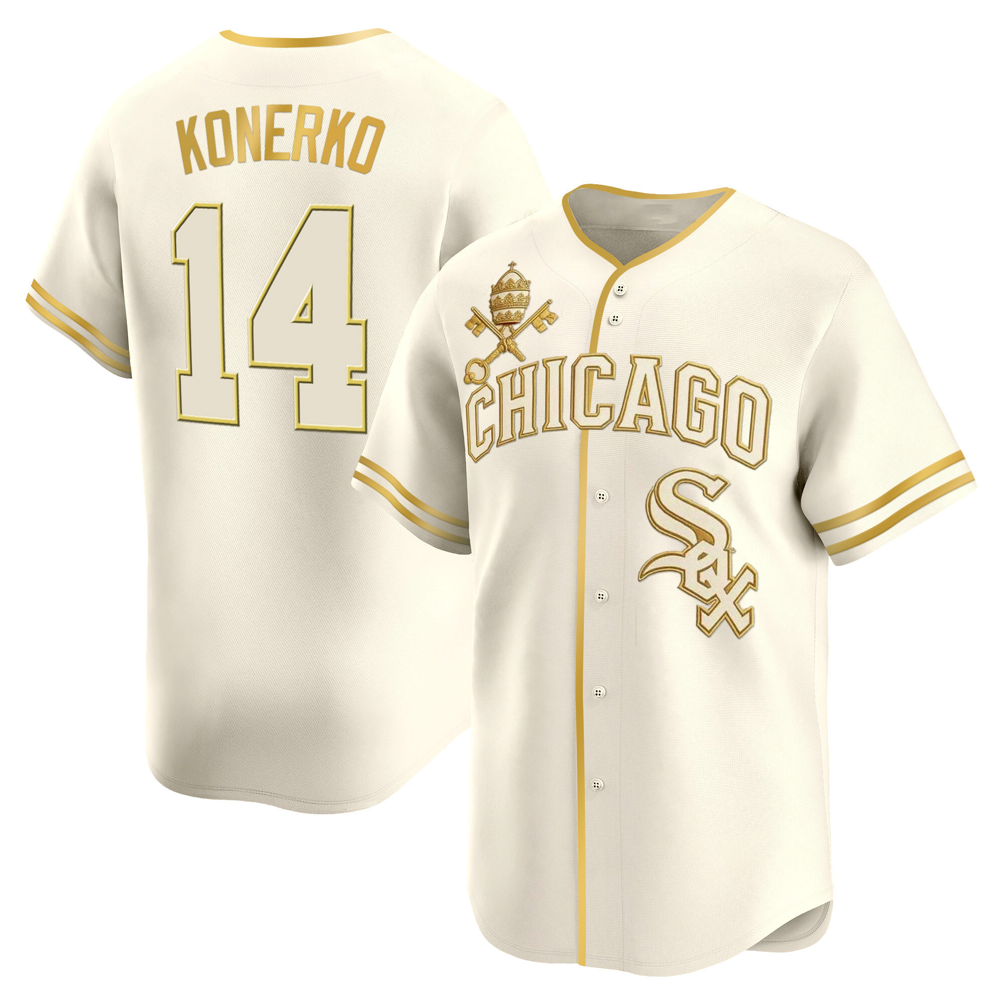 Men's Chicago White Sox 'Pope Leo XIV Vapor Premier Limited Paul Konerko Jersey - All Stitched