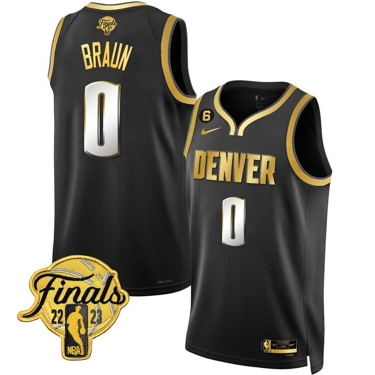 Men's Christian Braun Denver Nuggets Black Limited Jersey NBA Finals Patch Ãƒâ€šÃ¢â‚¬â€œ All Stitched