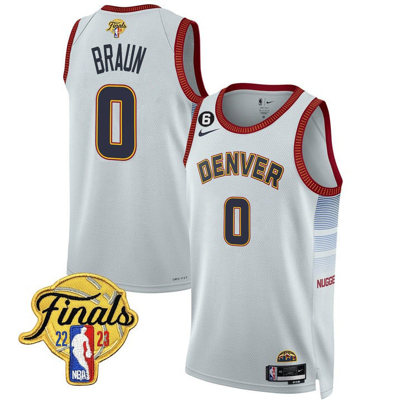 Men's Christian Braun Denver Nuggets City Edition Jersey NBA Finals Patch Ãƒâ€šÃ¢â‚¬â€œ All Stitched