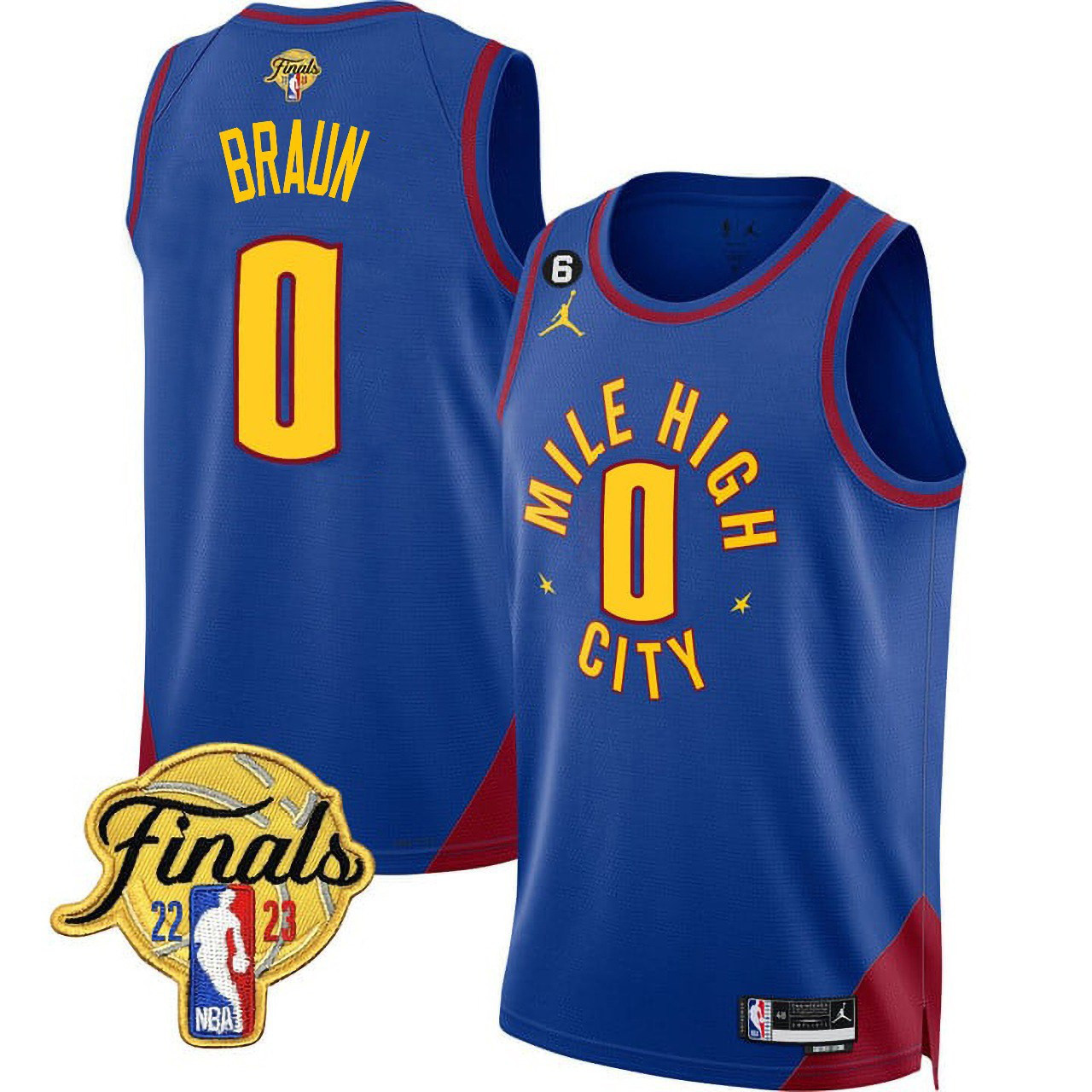 Men's Christian Braun Denver Nuggets Statement Edition Jersey NBA Finals Patch Ãƒâ€šÃ¢â‚¬â€œ All Stitched