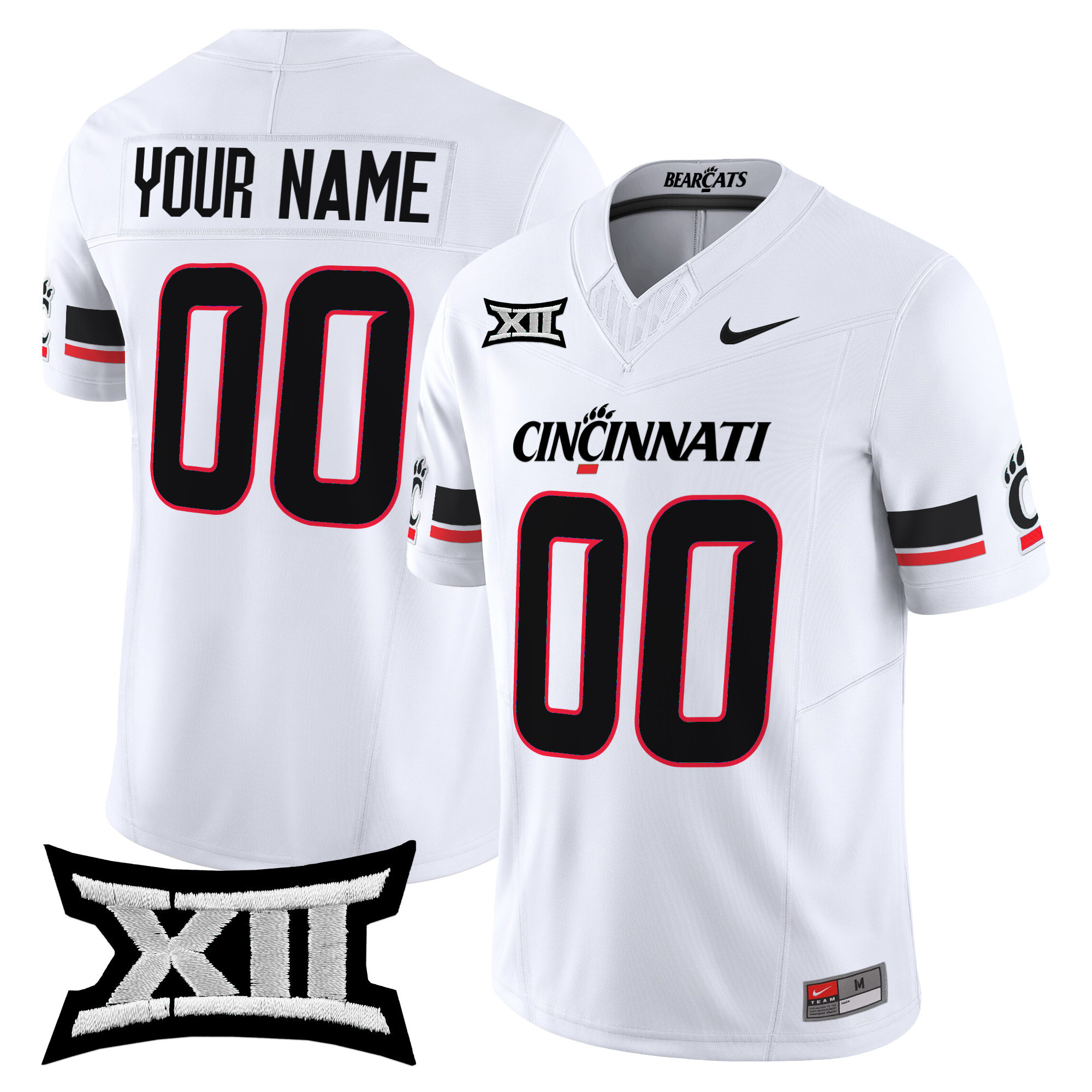 Men's Cincinnati Bearcats 2025 Vapor Limited Custom White Jersey - All Stitched