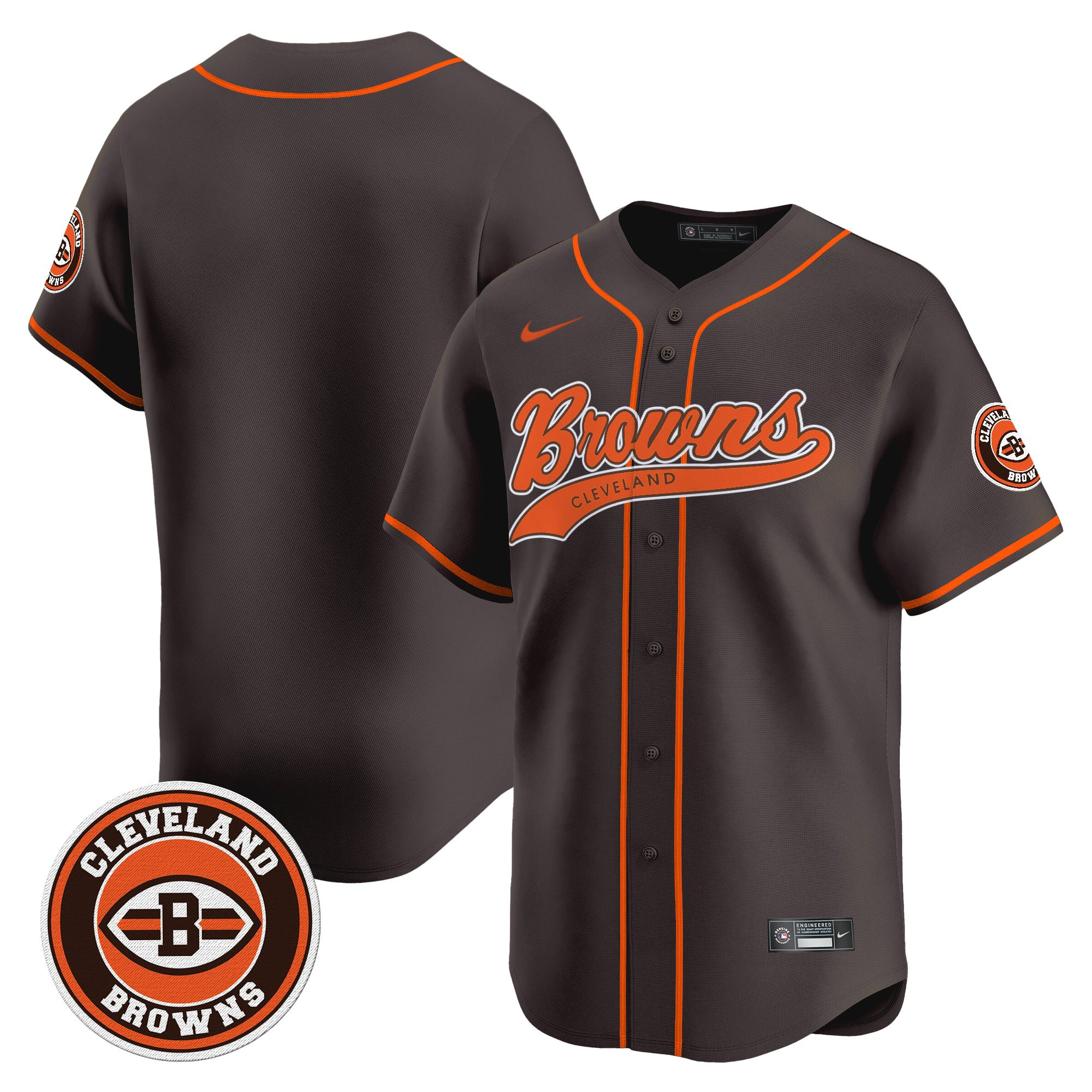 Men's Cleveland Browns 2025 Vapor Premier Limited Brown Jersey - All Stitched
