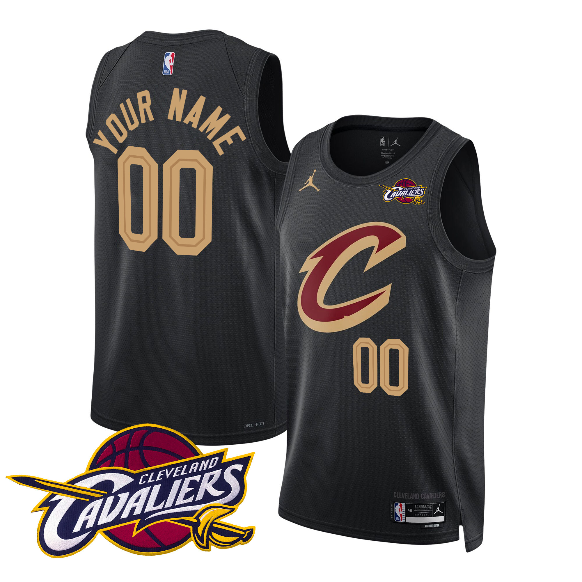 Men's Cleveland Cavaliers Swingman Custom Statement Jersey V2 - All Stitched