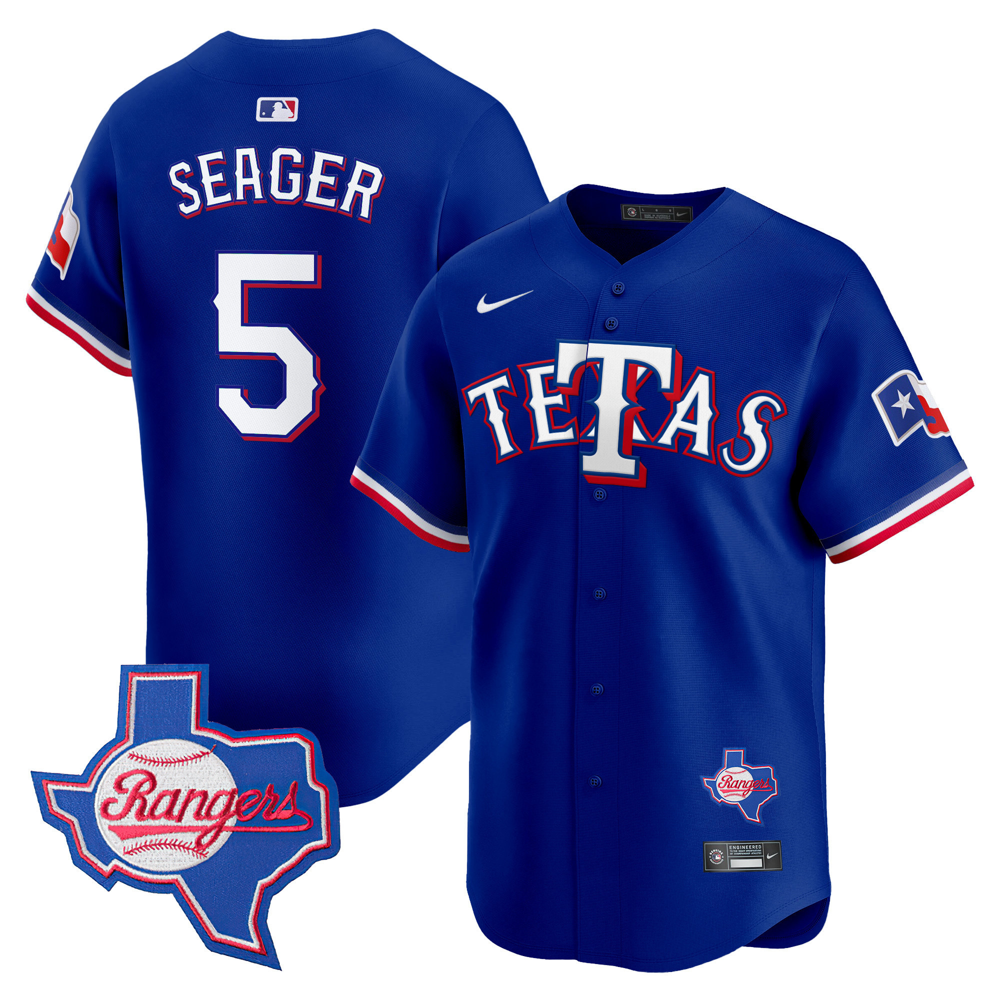 Men's Corey Seager Texas Rangers 'Tetas Vapor Premier Limited Jersey - All Stitched