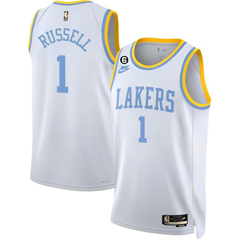 Men's DAngelo Russell Los Angeles Lakers 2023 Classic Edition Jersey - All Stitched