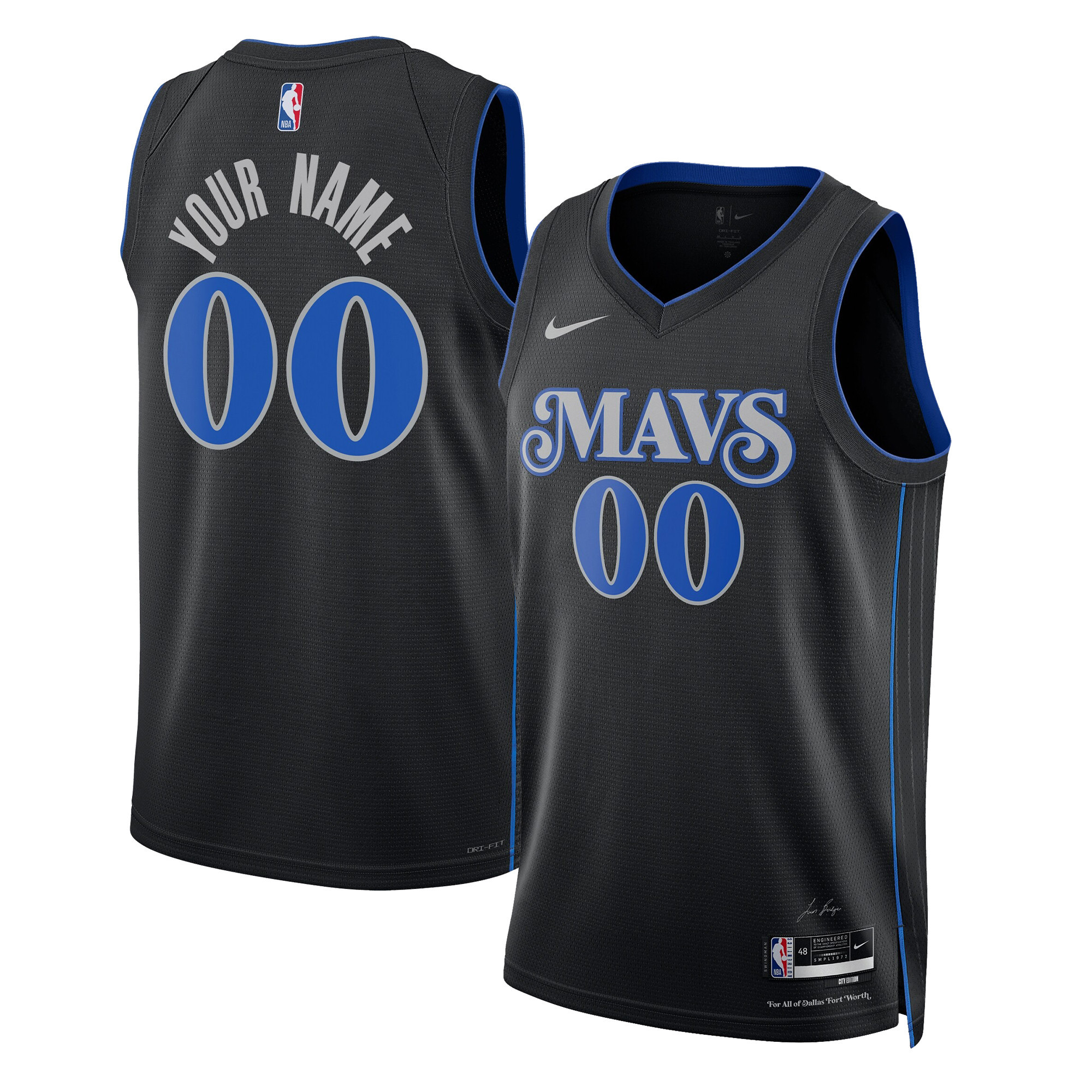 Men's Dallas Mavericks Swingman Custom 23/24 City Jersey - All Stitched