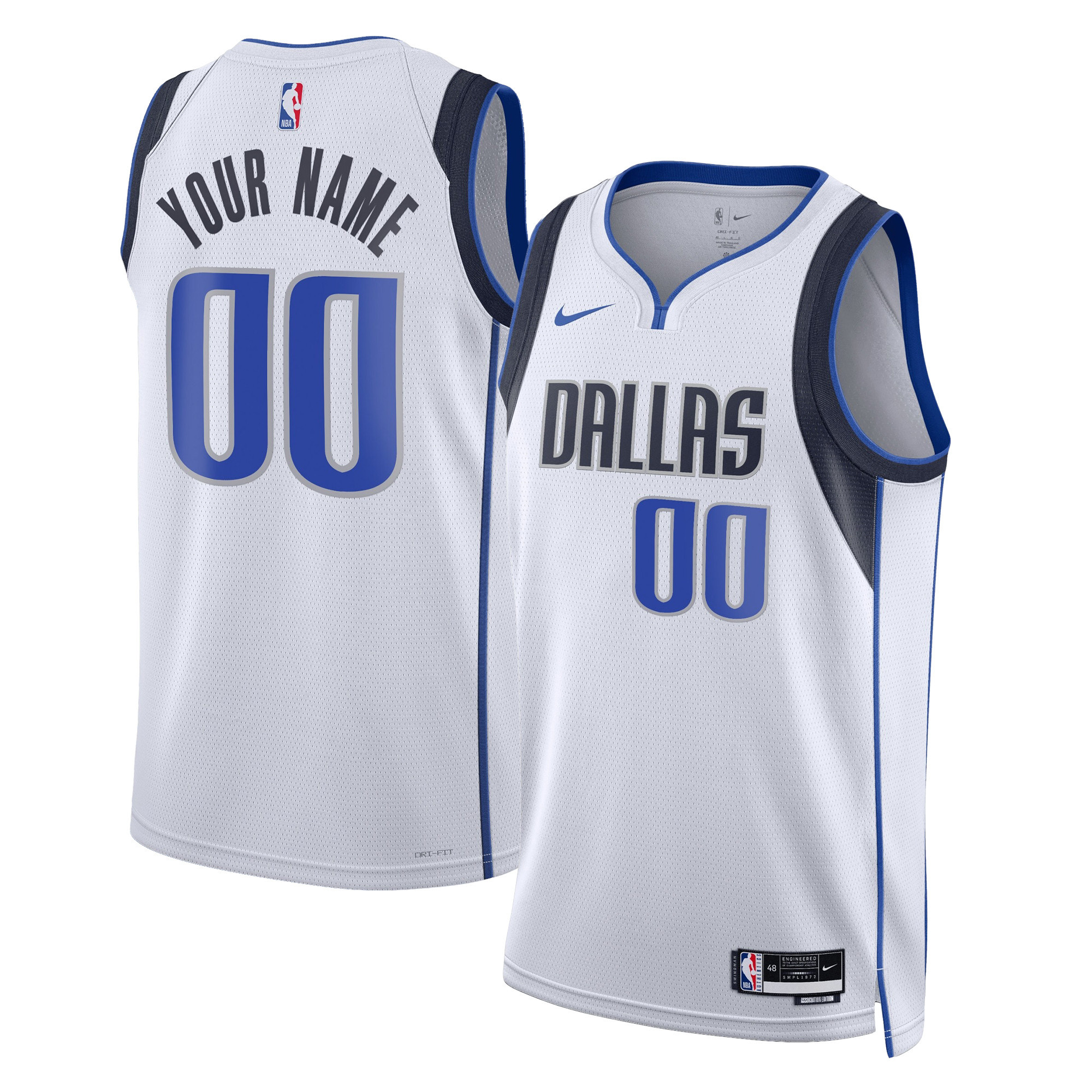 Men's Dallas Mavericks Swingman Custom Association Jersey - All Stitched