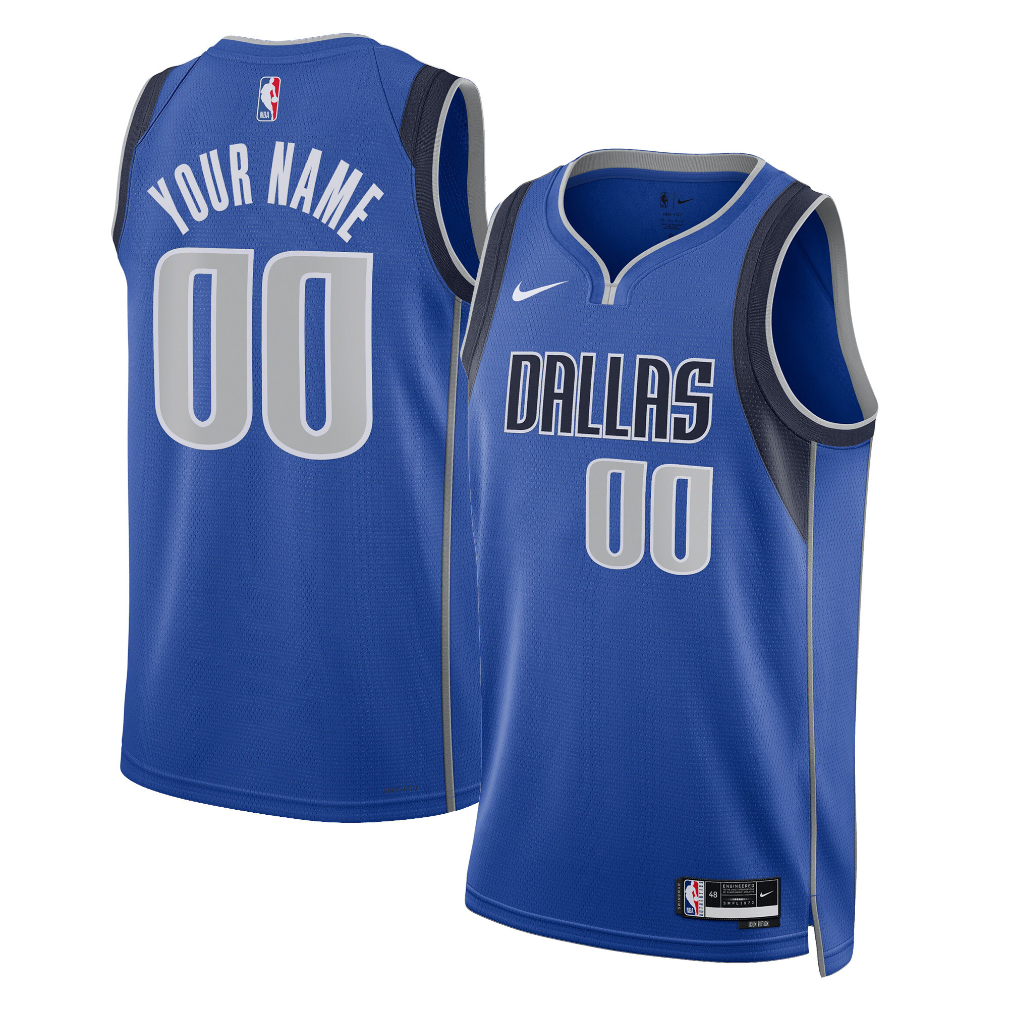 Men's Dallas Mavericks Swingman Custom Icon Jersey - All Stitched