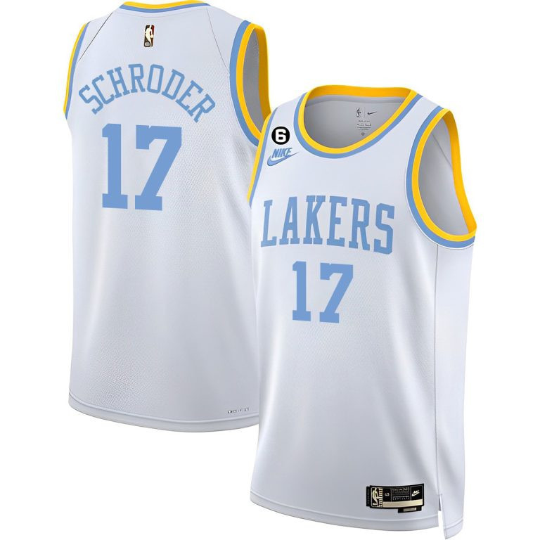 Men's Dennis Schroder Los Angeles Lakers 2023 Classic Edition Jersey - All Stitched