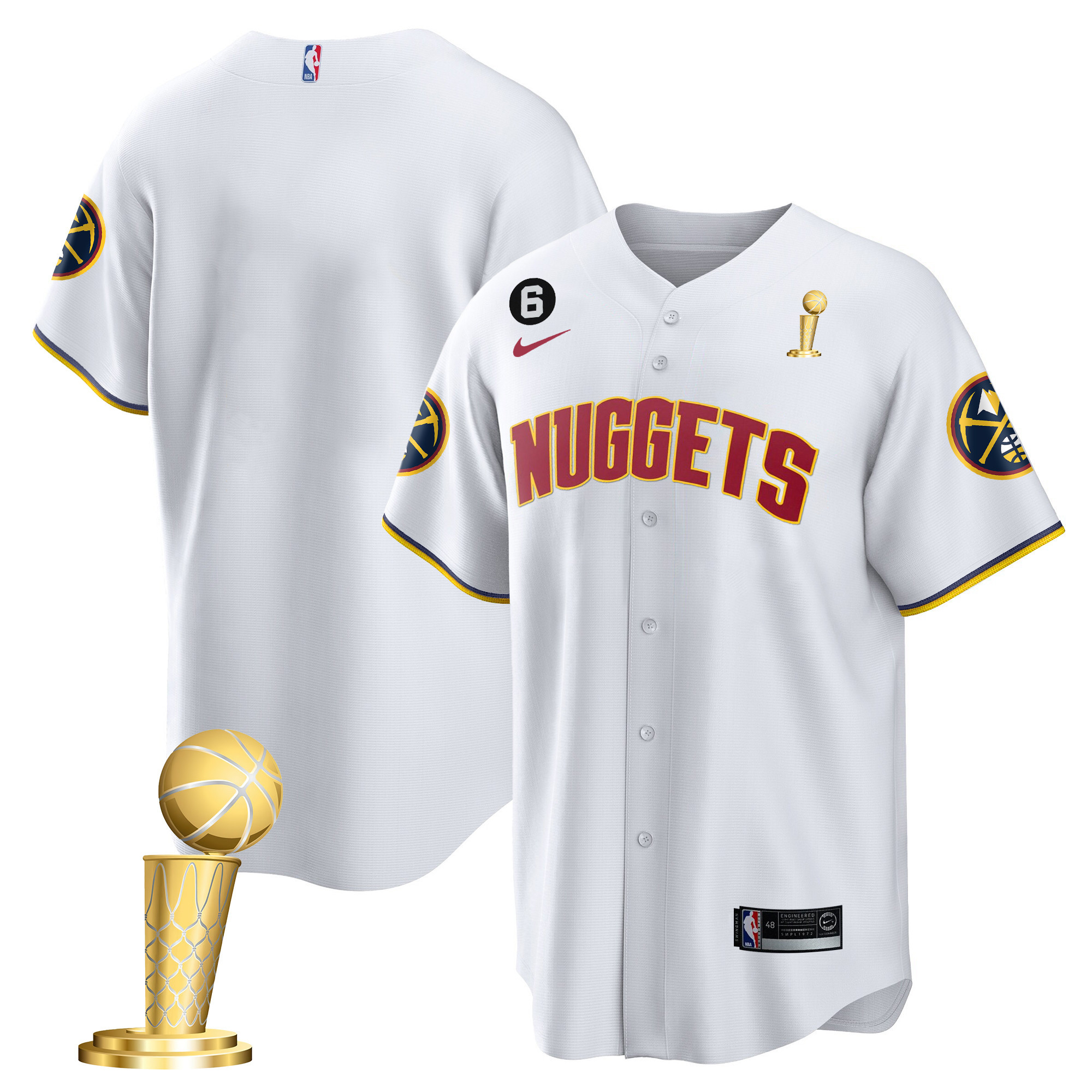 Men's Denver Nuggets 2023 Champions Cool Base Association Jersey - All Stitched