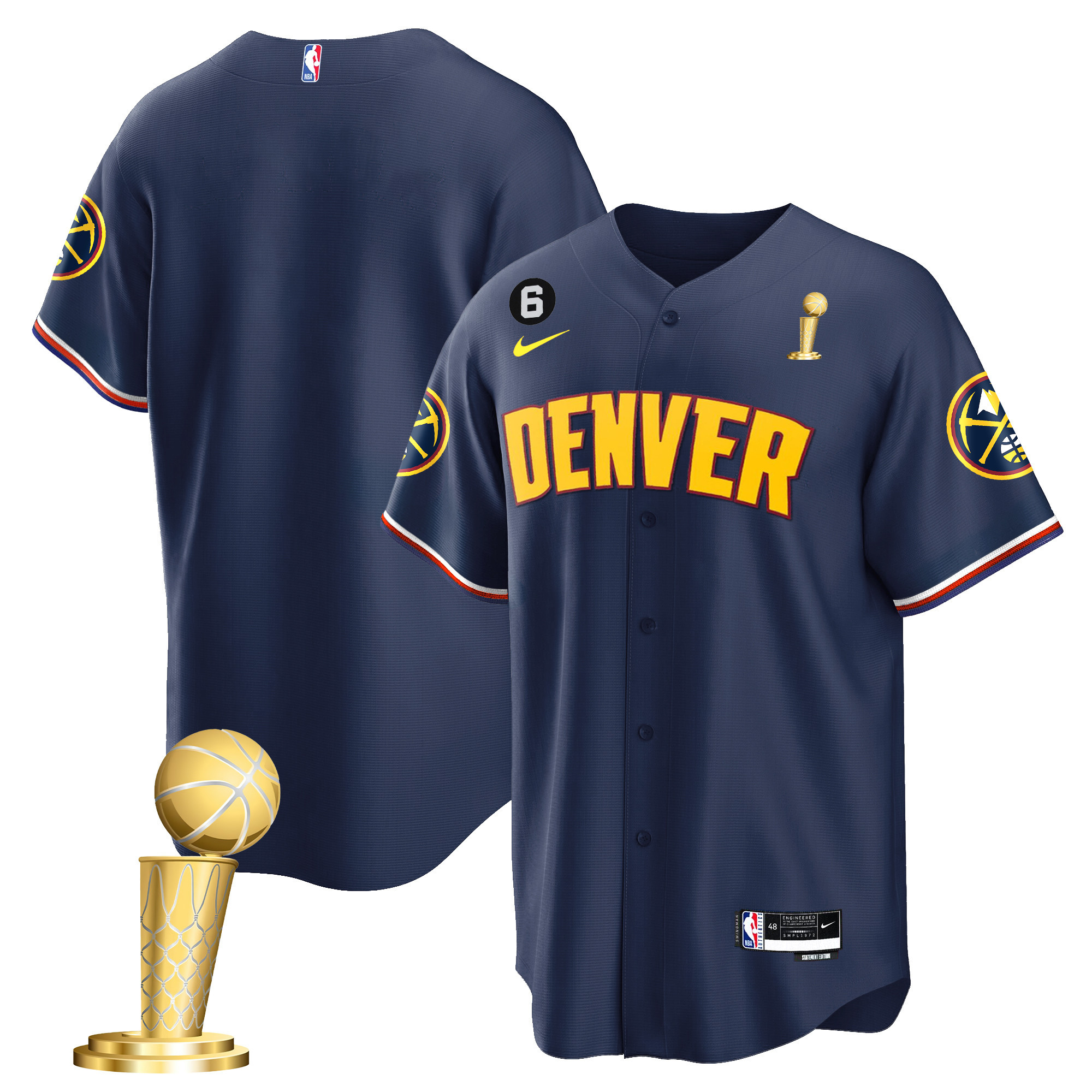 Men's Denver Nuggets 2023 Champions Cool Base Icon Jersey - All Stitched