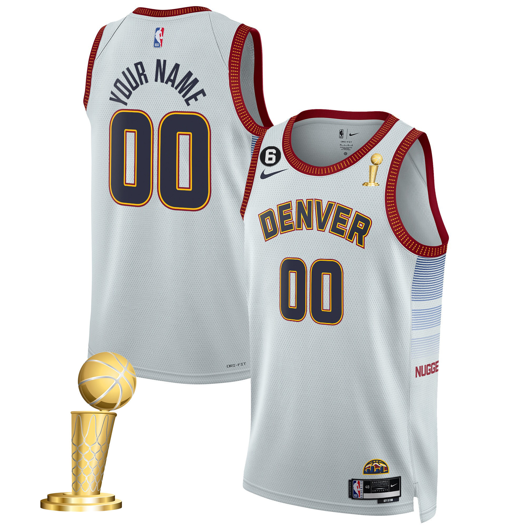 Men's Denver Nuggets 2023 Champions Custom City Jersey Collection - All Stitched