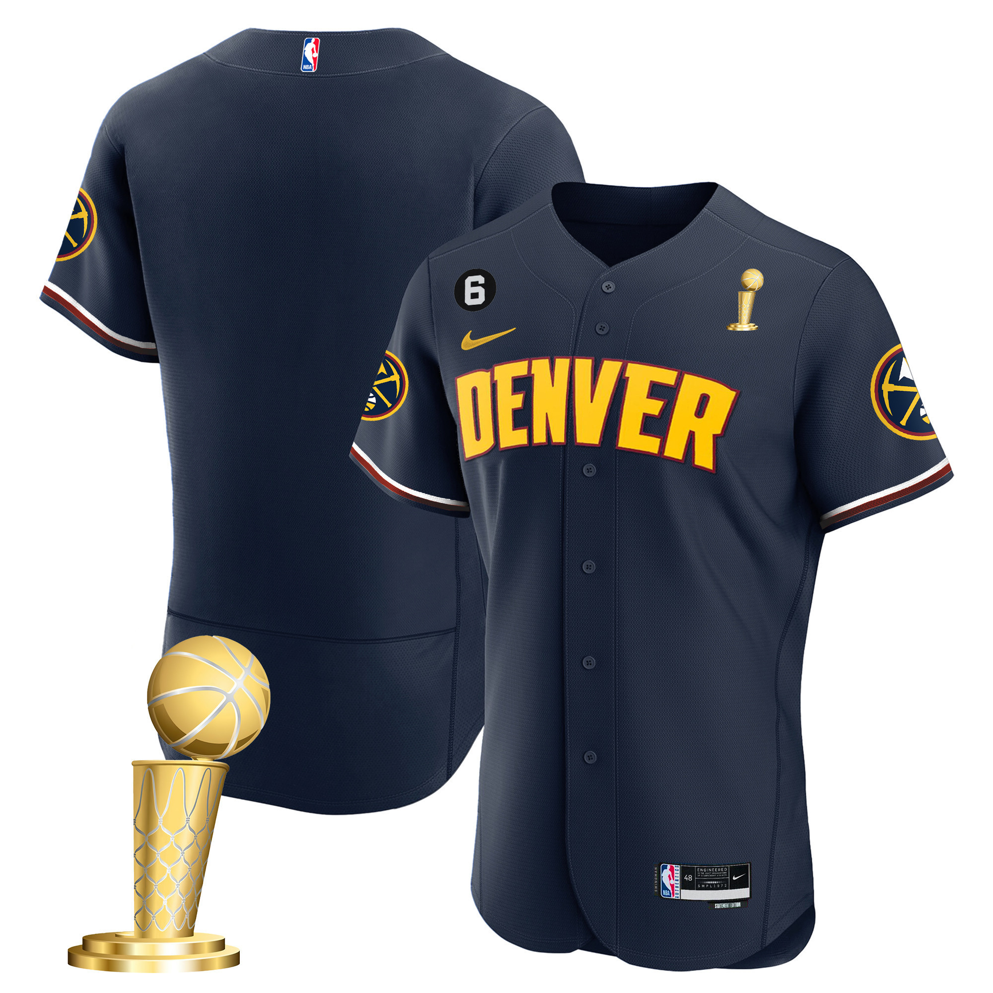 Men's Denver Nuggets 2023 Champions Flex Base Icon Jersey - All Stitched