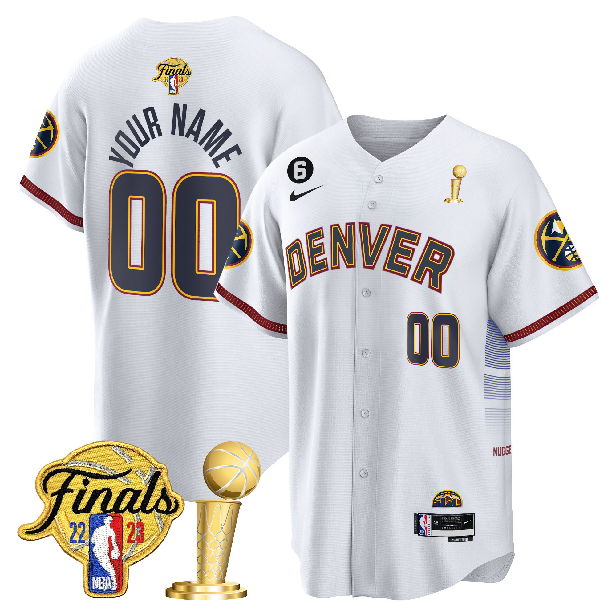 Men's Denver Nuggets 2023 Finals & Champions Cool Base Custom City Jersey - All Stitched