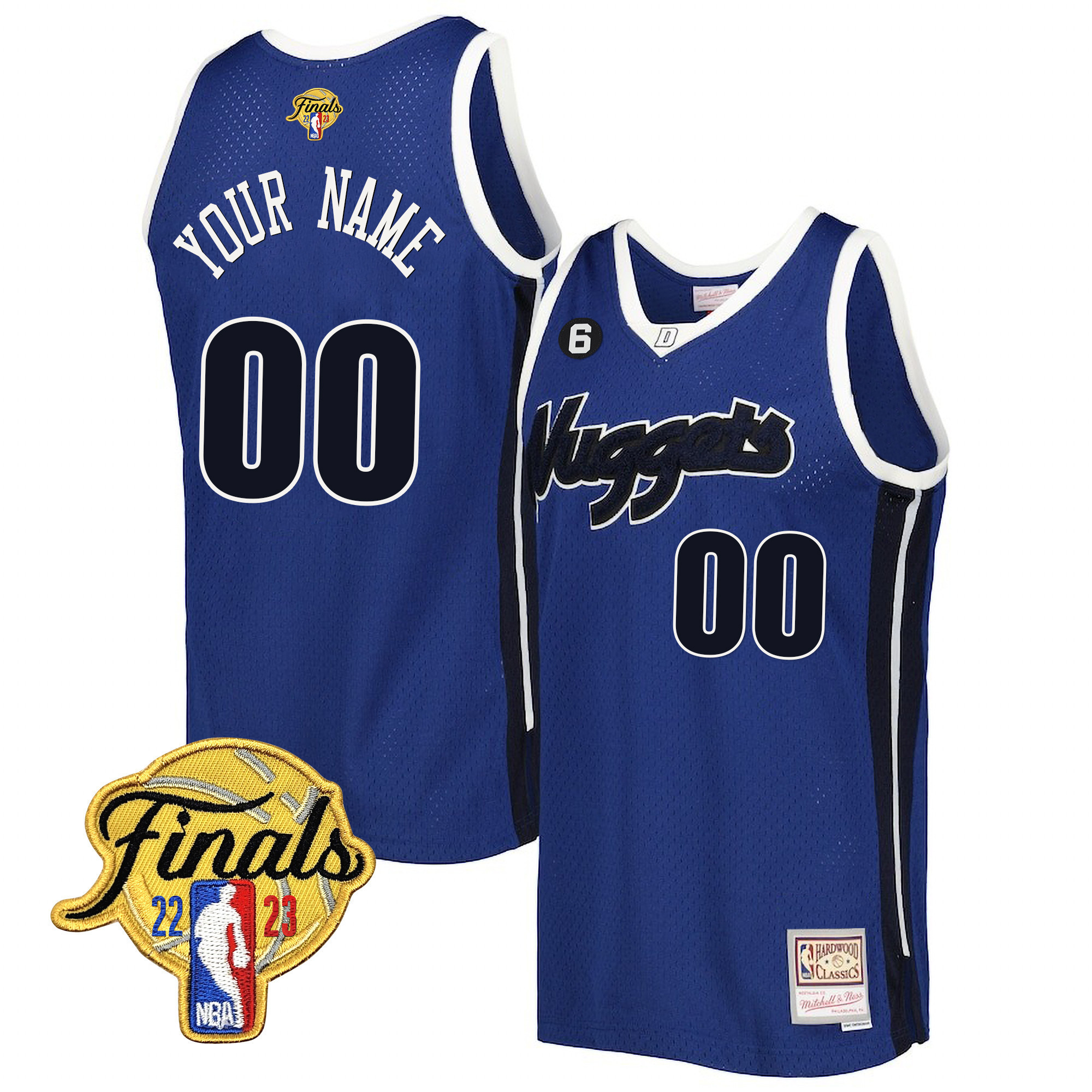 Men's Denver Nuggets 2023 Finals Patch Collection Custom Swingman Jersey V2 - All Stitched