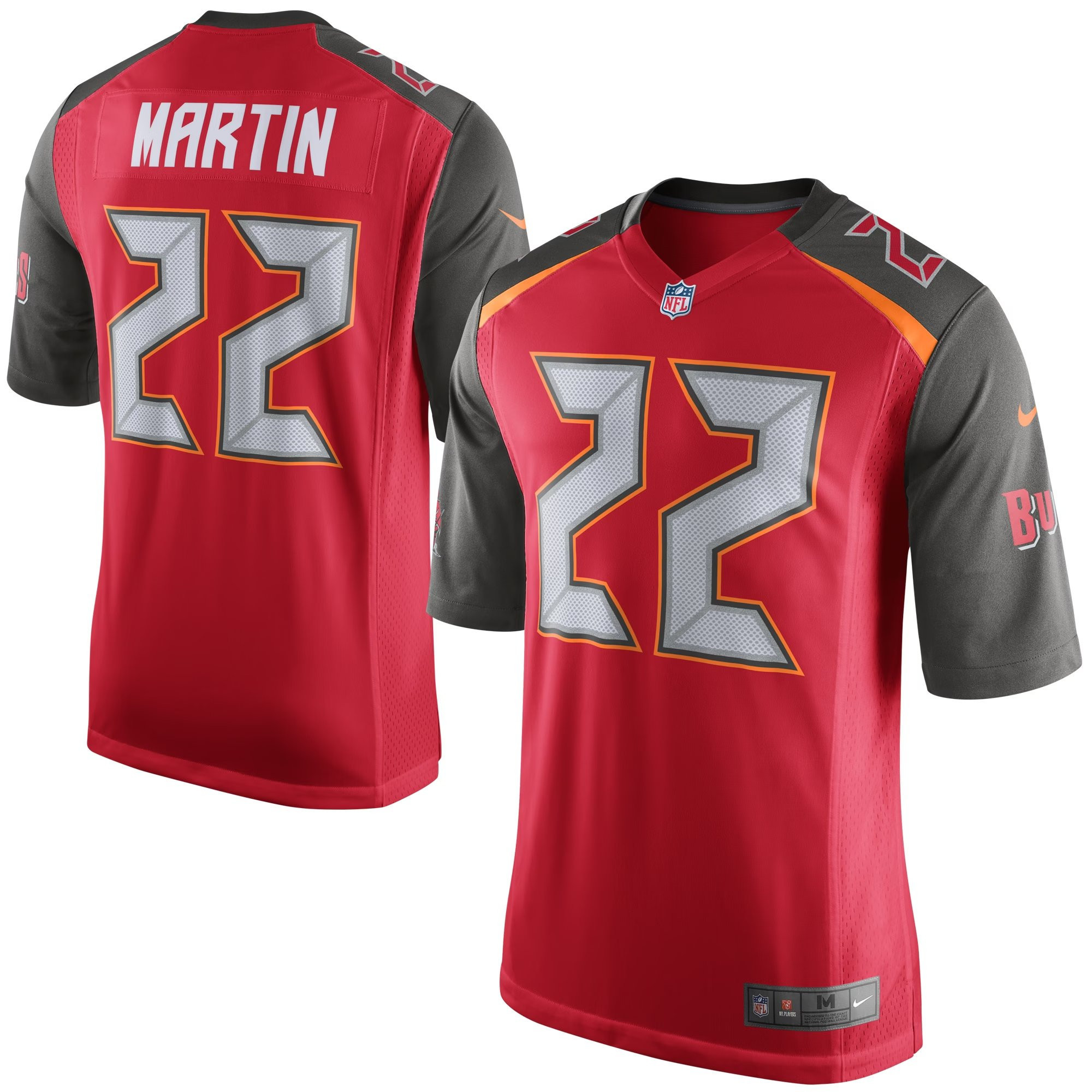 Men's Doug Martin Tampa Bay Buccaneers Game Red Jersey - All Stitched