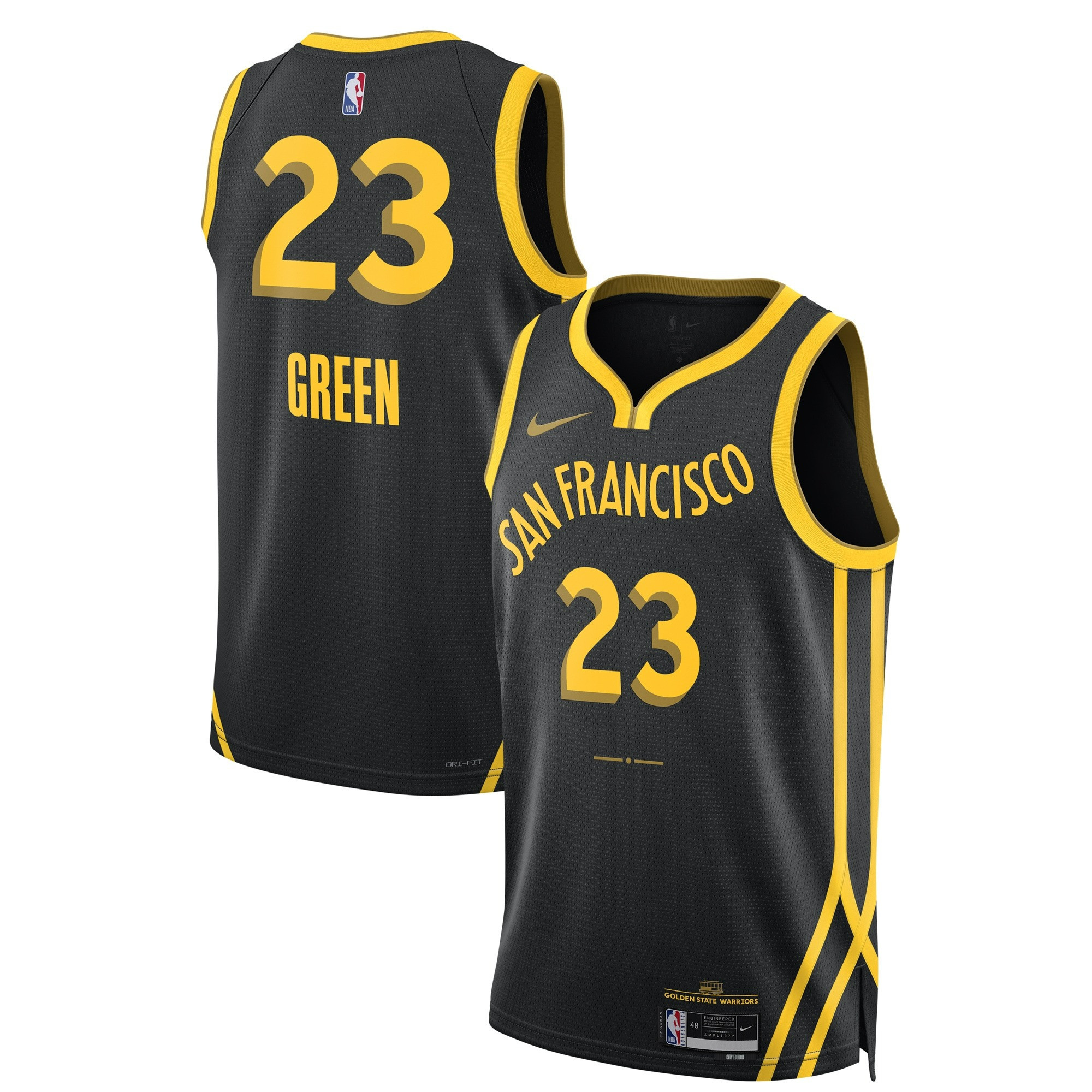 Men's Draymond Green Golden State Warriors 2023/24 Swingman City Edition Black Jersey - All Stitched
