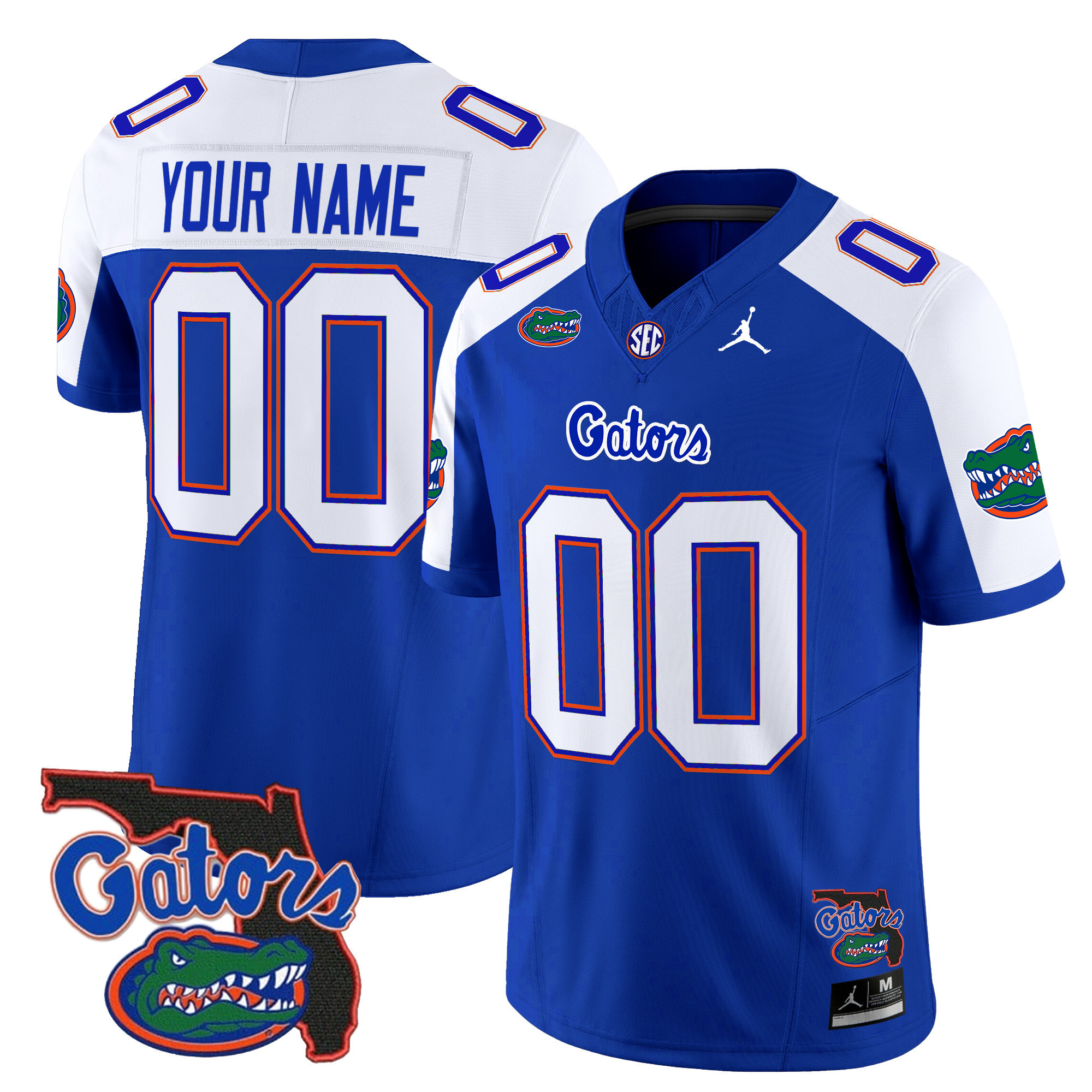 Men's Florida Gators 2025 Florida Patch Vapor Limited Custom Royal Alternate Jersey - All Stitched