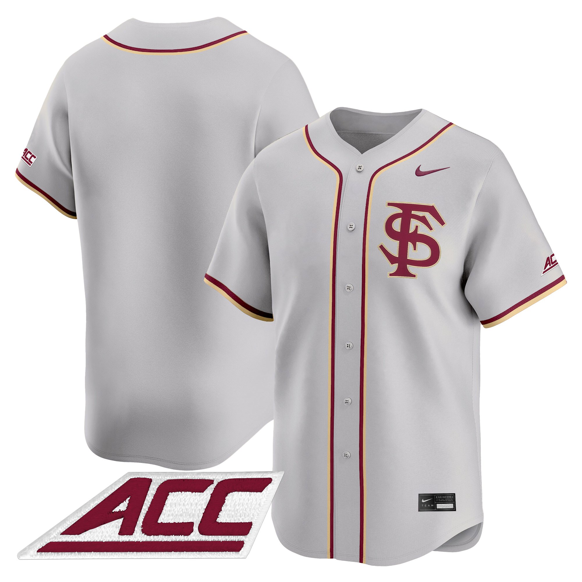 Men's Florida State Seminoles 2025 Vapor Premier Limited Gray Jersey - All Stitched