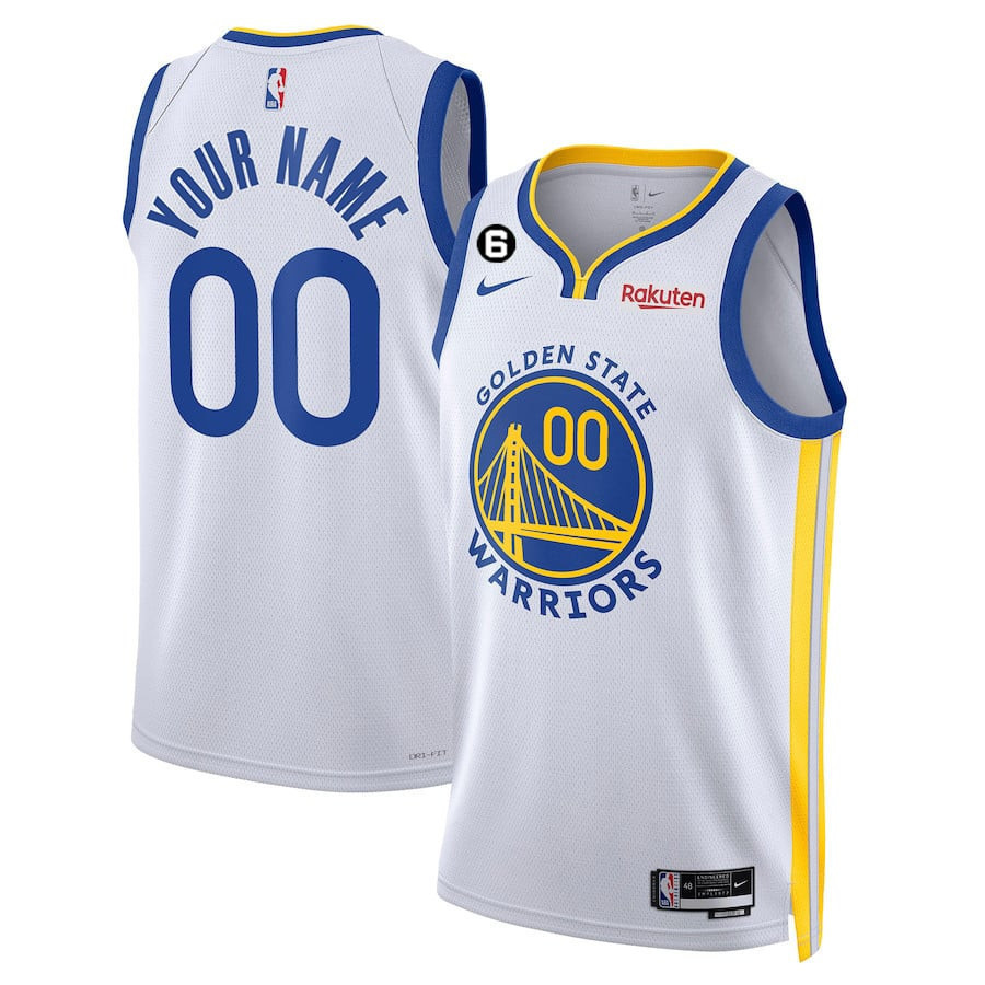 Men's Golden State Warriors 2022/23 Players Custom Association White Jersey - All Stitched