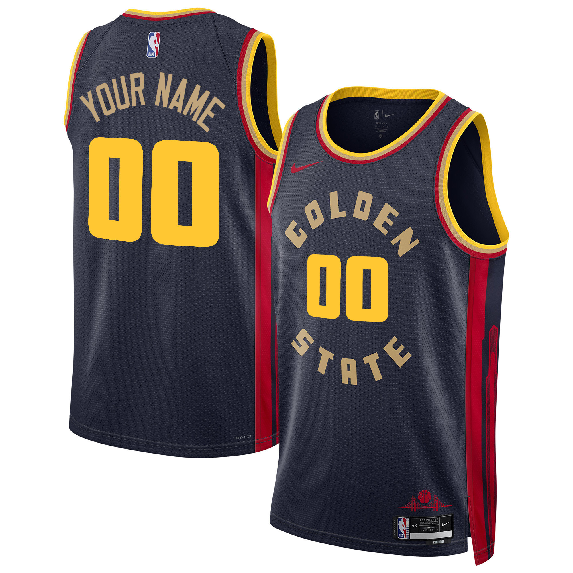 Men's Golden State Warriors 2025 Swingman Custom 24/25 City Jersey - All Stitched