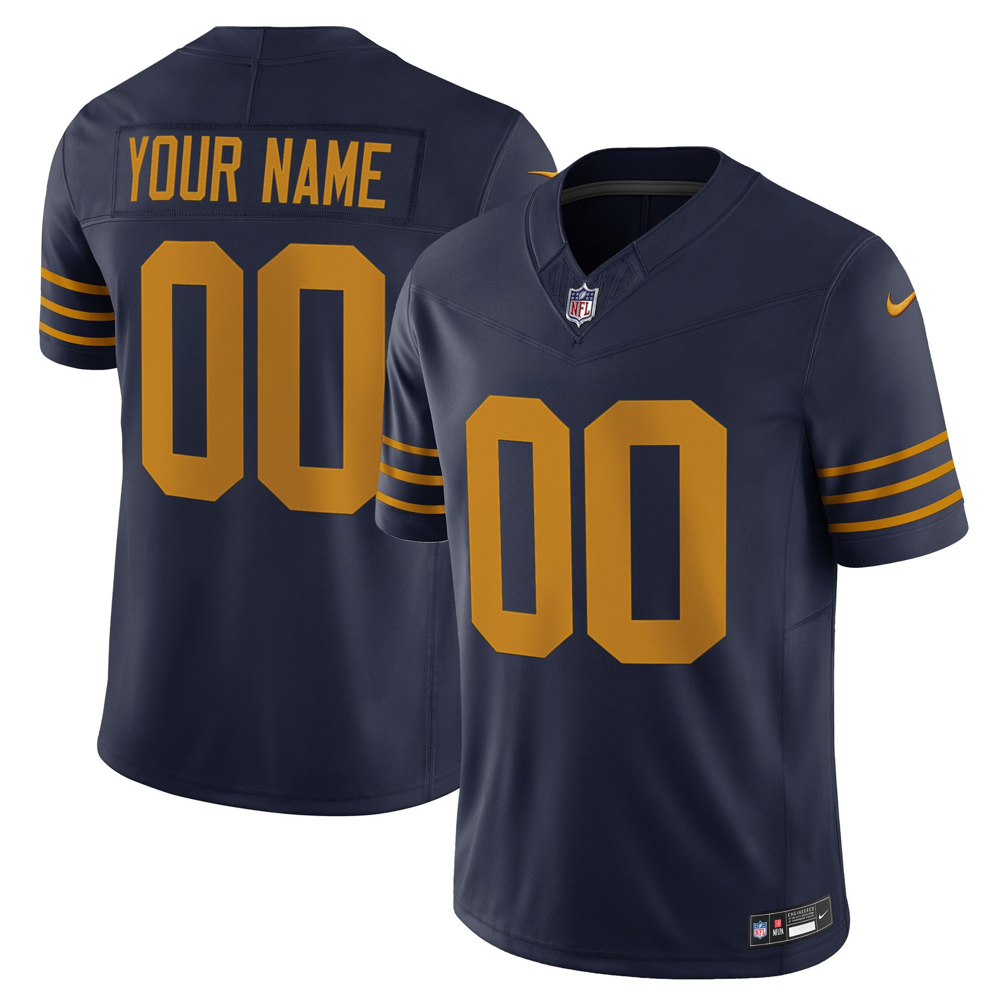 Men's Green Bay Packers The 1923 Classic Vapor Limited Custom Navy Jersey - All Stitched