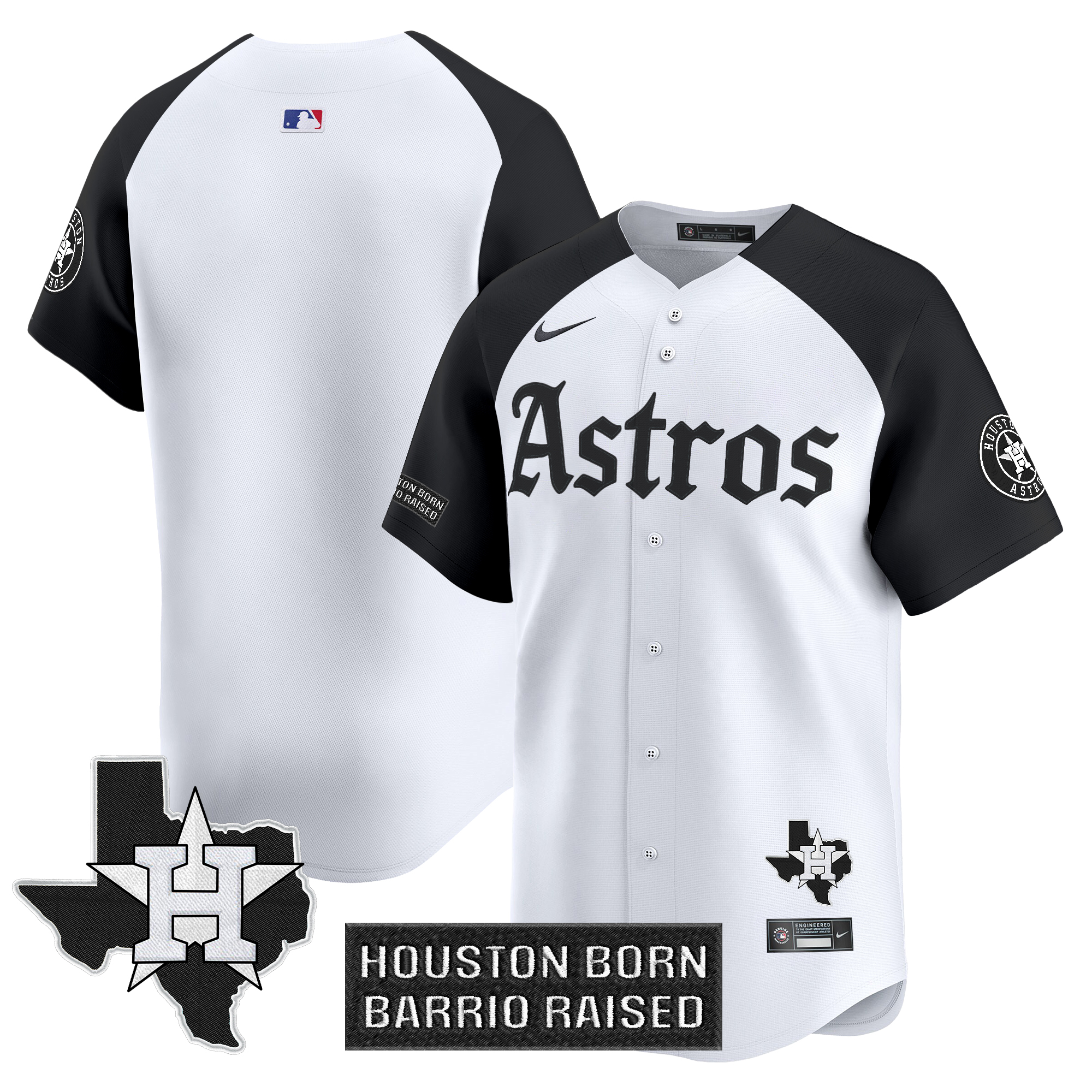 Men's Houston Astros 'Gothic Edition Vapor Premier Limited Alternate Jersey - All Stitched