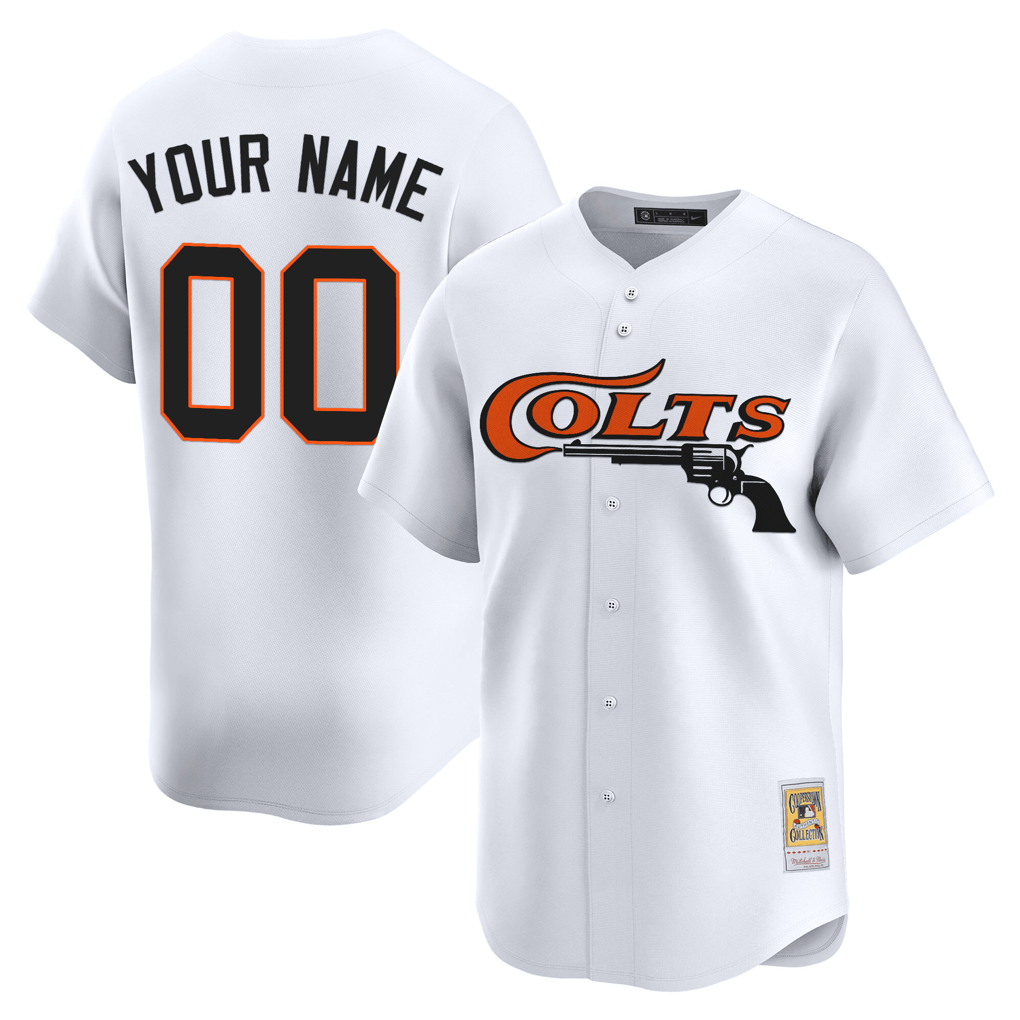 Men's Houston Astros Throwback Vapor Premier Limited Custom Colt 45's Jersey - All Stitched