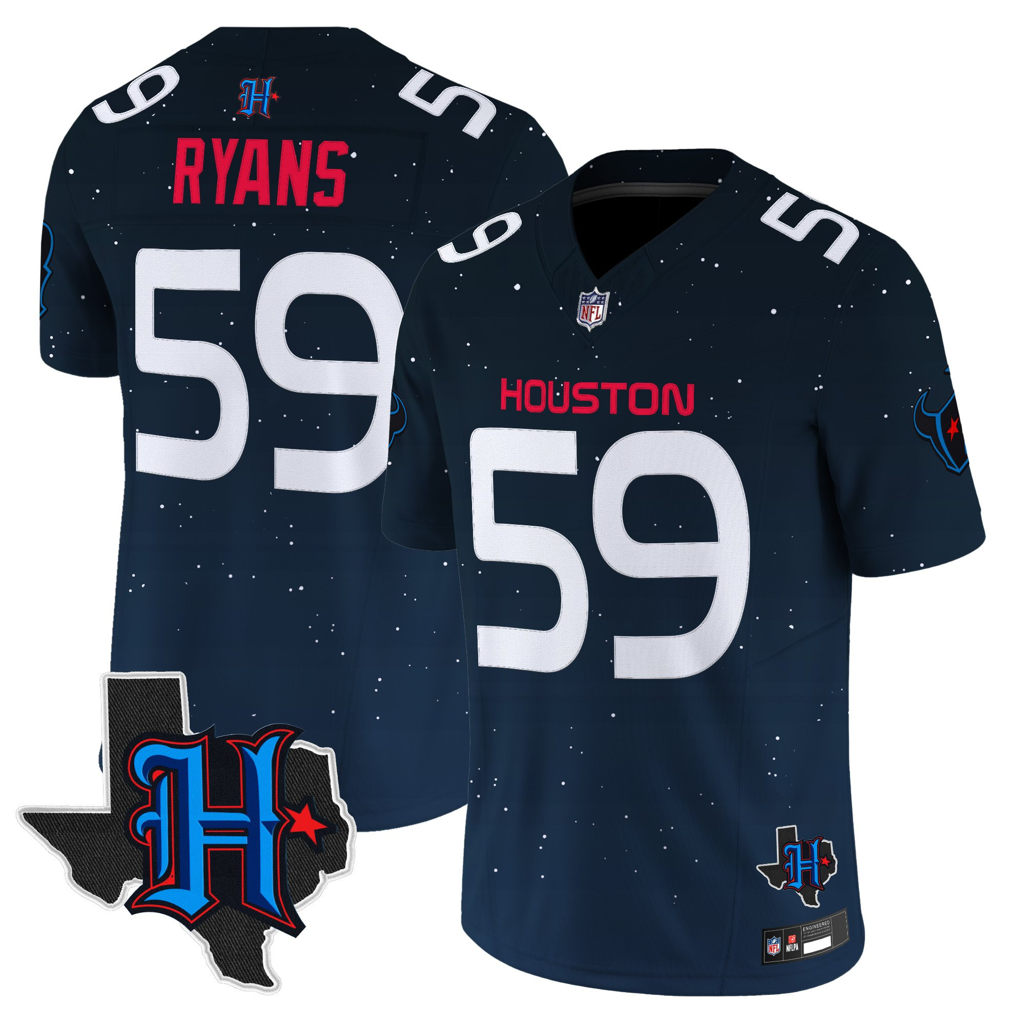Men's Houston Texans Space City Edition Vapor Limited DeMeco Ryans Jersey - All Stitched