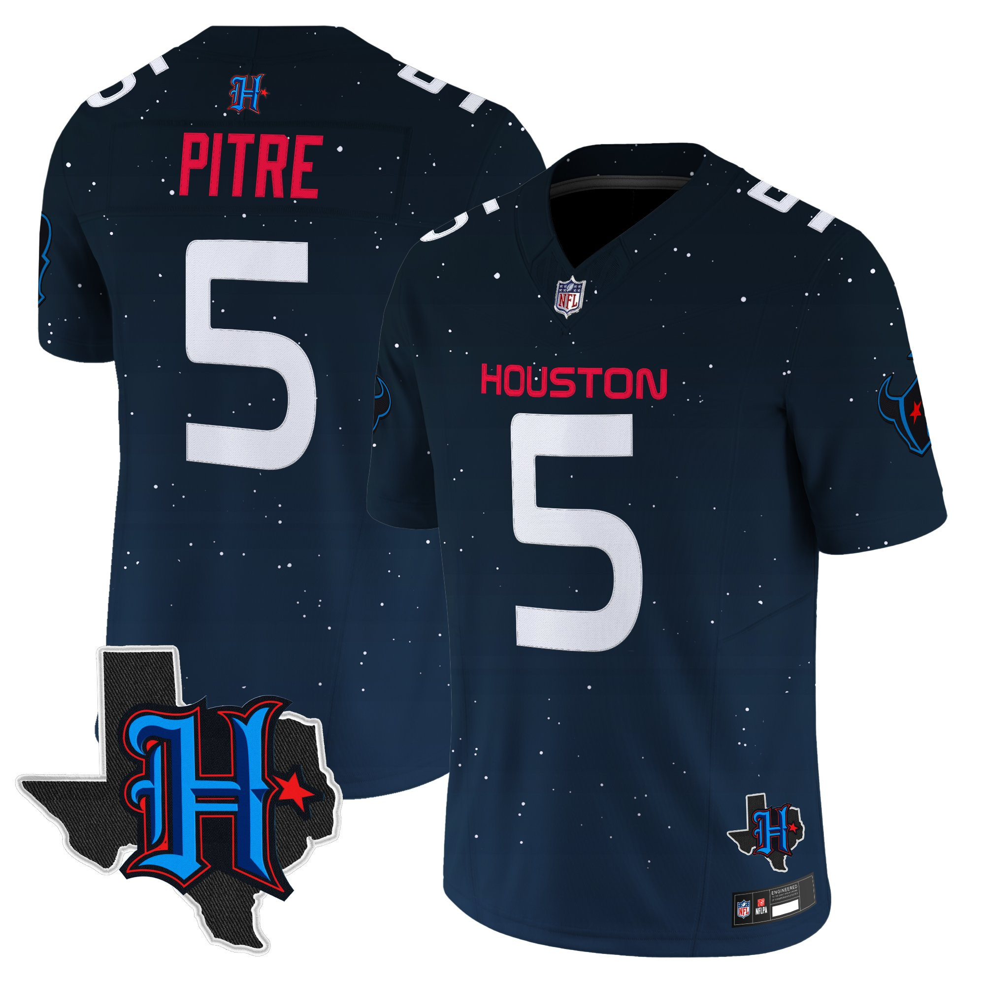 Men's Houston Texans Space City Edition Vapor Limited Jalen Pitre Jersey - All Stitched