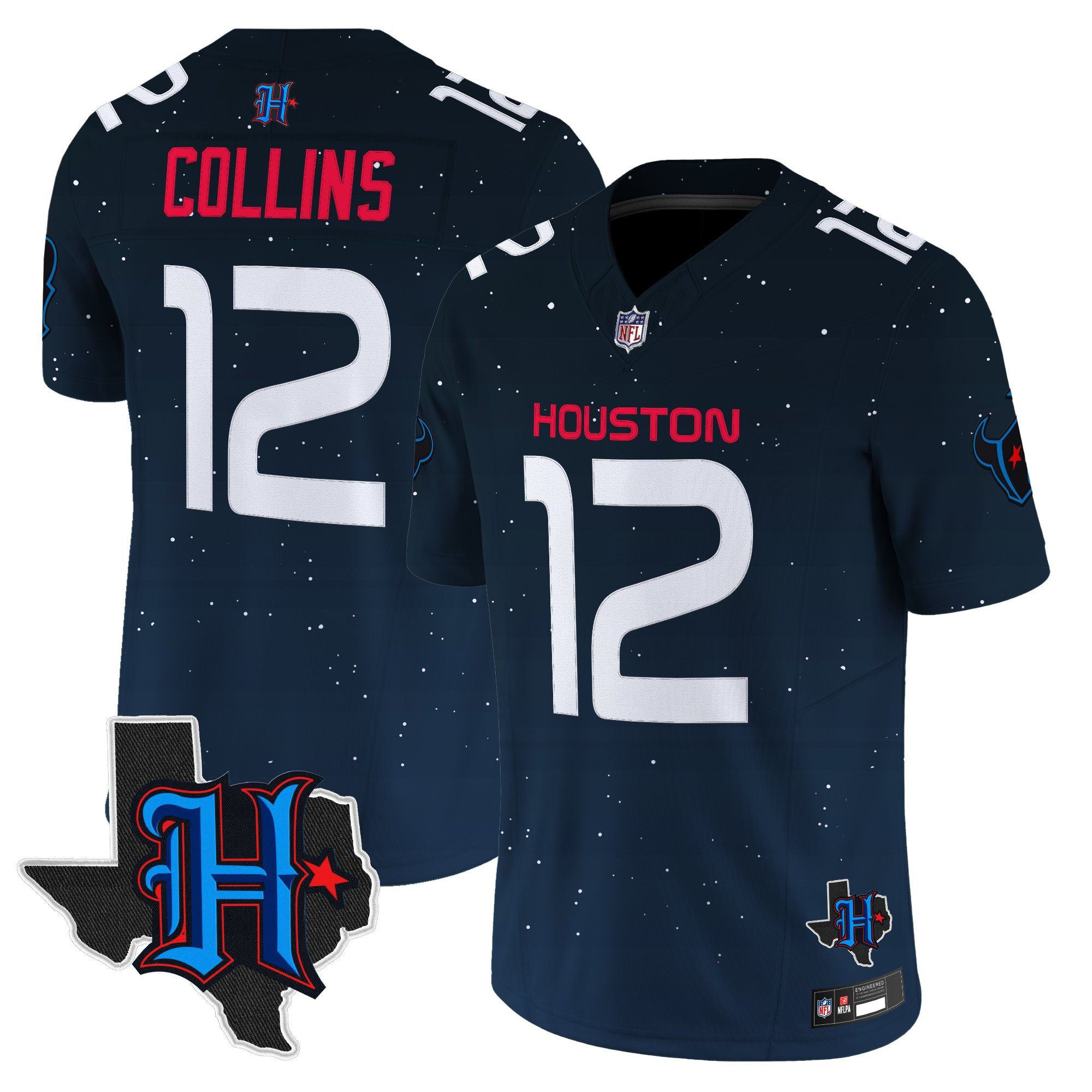 Men's Houston Texans Space City Edition Vapor Limited Nico Collins Jersey - All Stitched