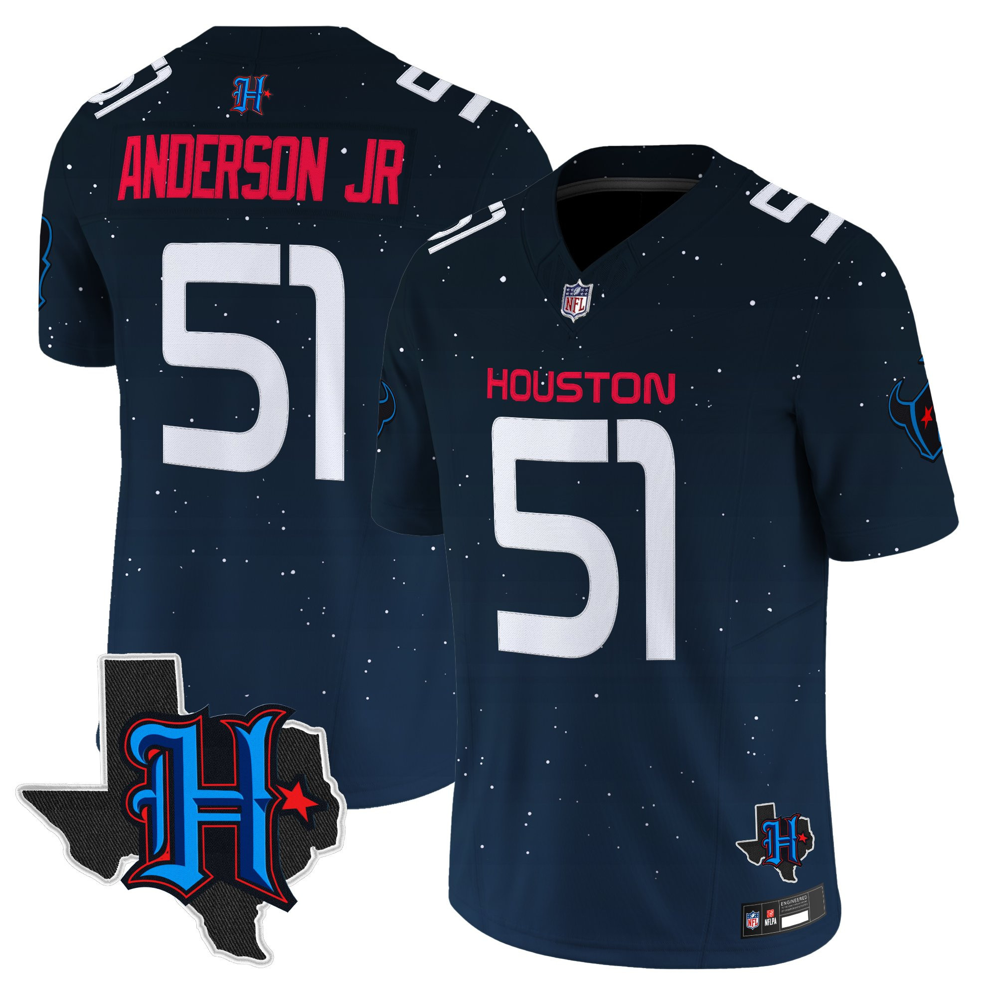 Men's Houston Texans Space City Edition Vapor Limited Will Anderson Jr. Jersey - All Stitched