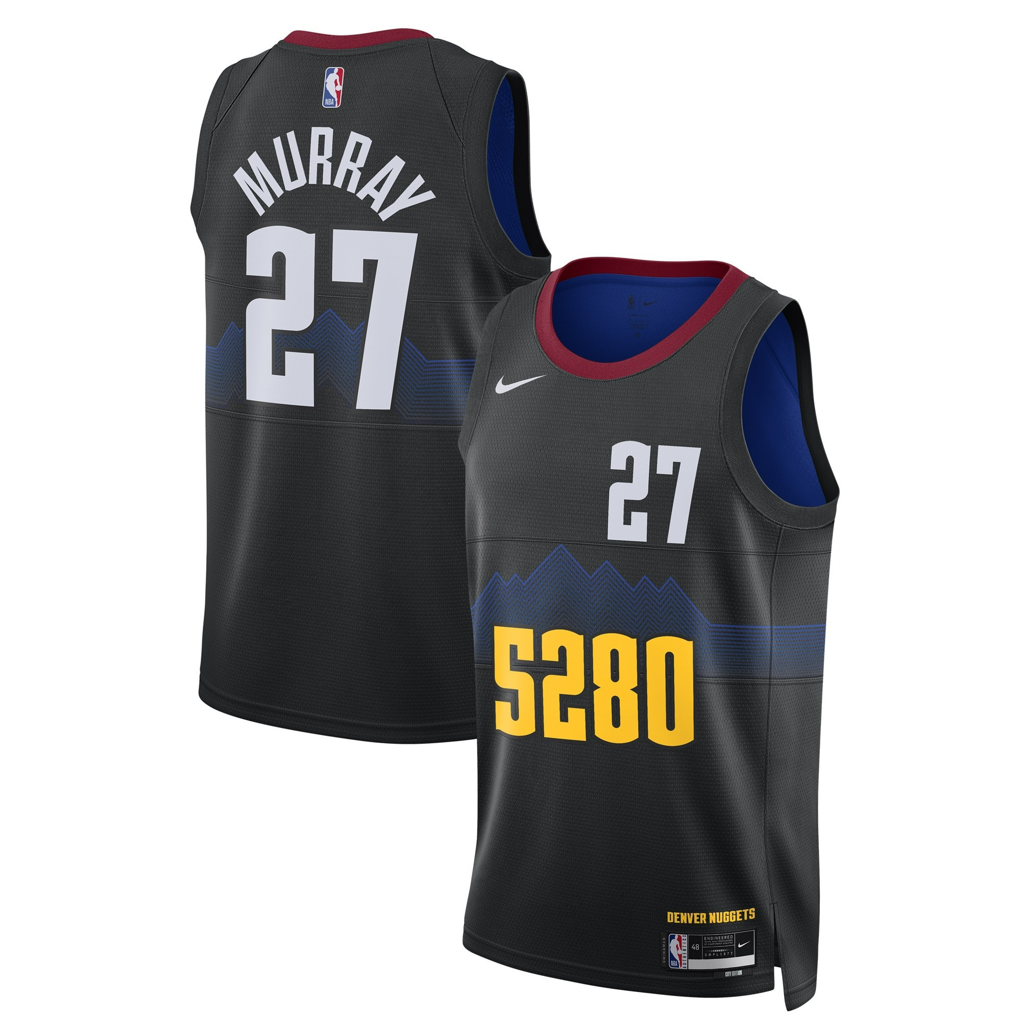 Men's Jamal Murray Denver Nuggets 2023/24 Swingman City Edition Black Jersey - All Stitched