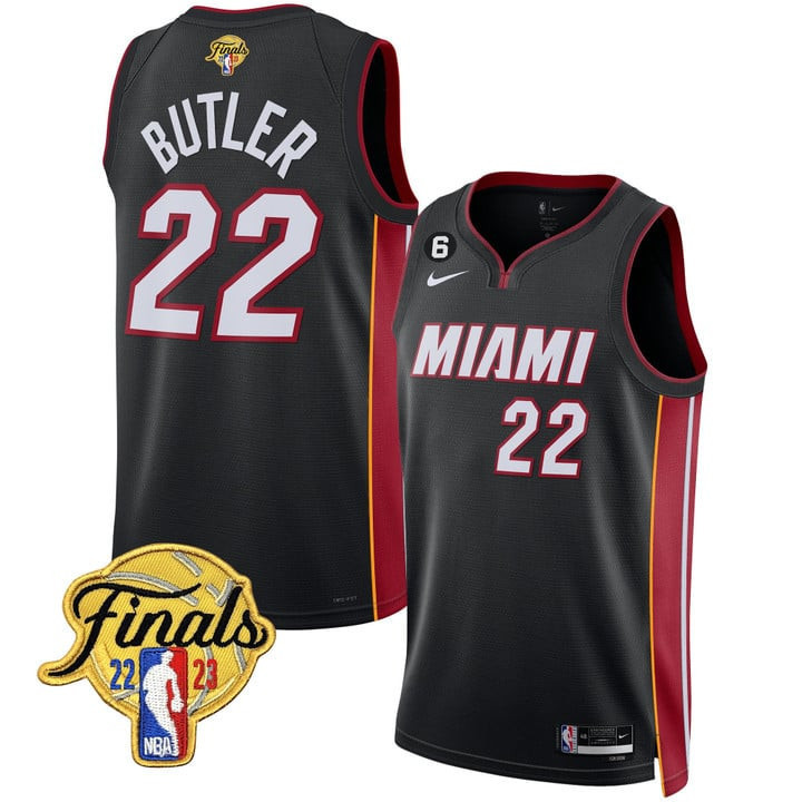Men's Jimmy Butler Miami Heat NBA Finals Patch Black Jersey ÃƒÂ¢Ã¢â€šÂ¬Ã¢â‚¬Å“ All Stitched