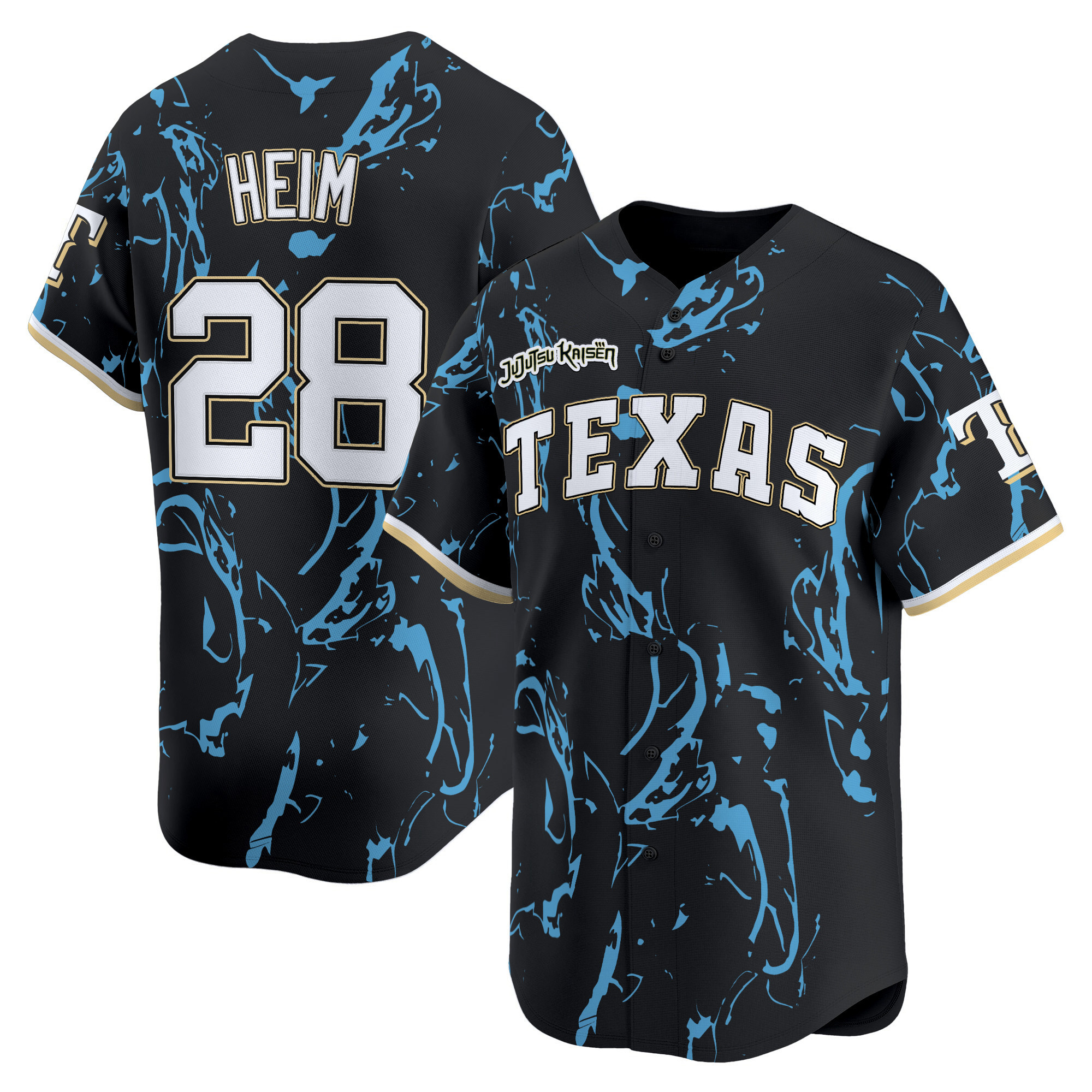 Men's Jonah Heim Texas Rangers x Jujutsu Kaisen Vapor Premier Limited Jersey - All Stitched