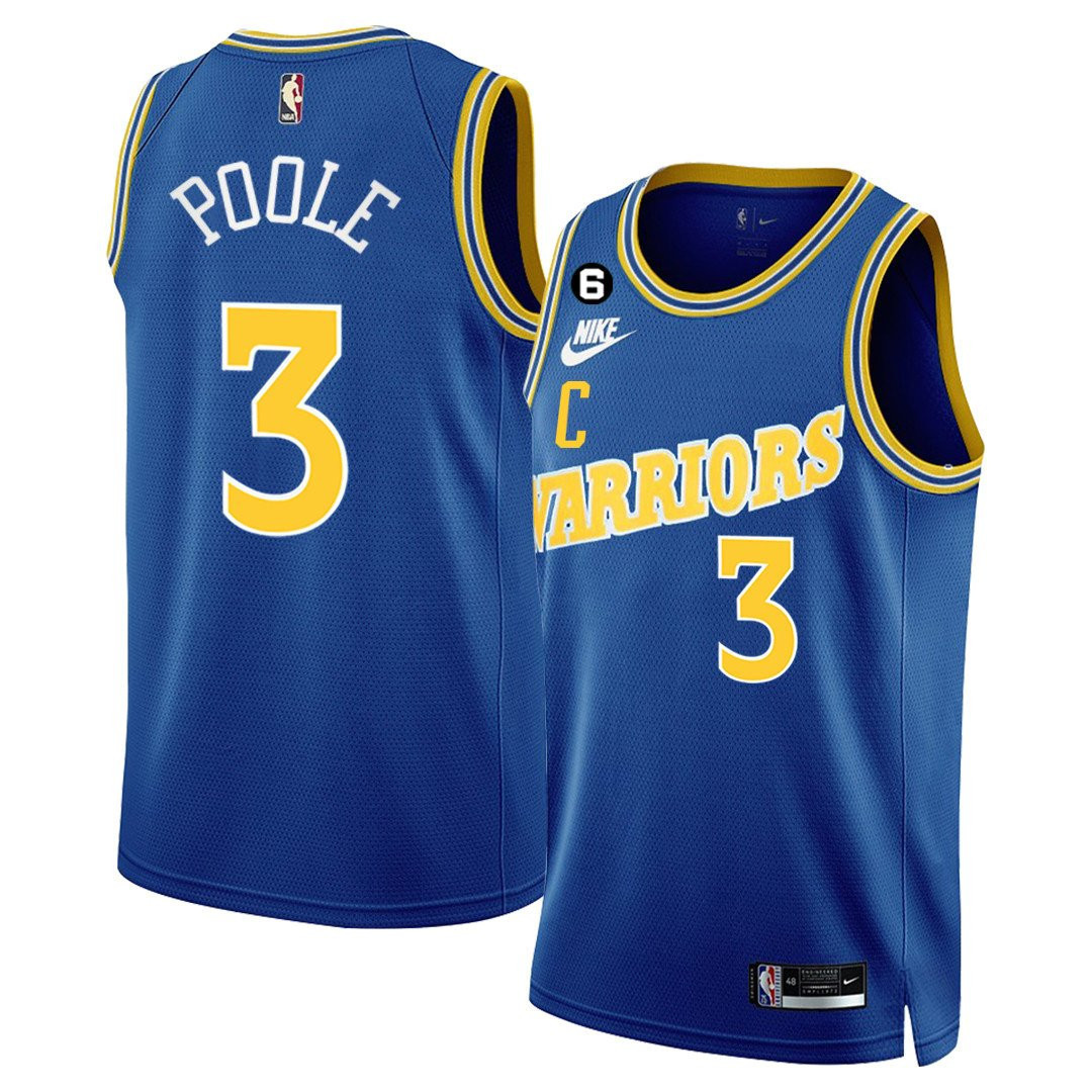 Men's Jordan Poole Golden State Warriors 2022/23 Players Jersey - Classic Edition - All Stitched
