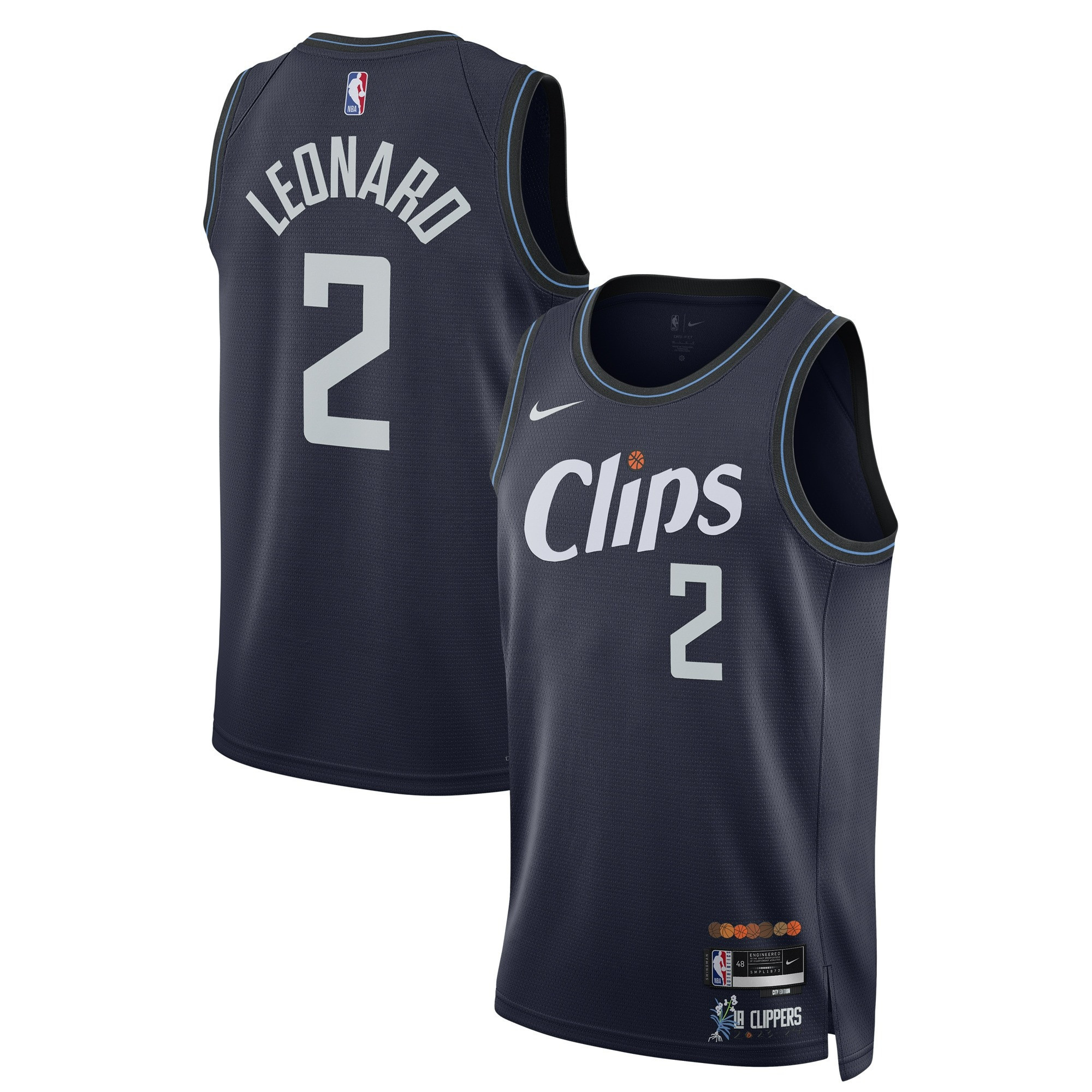 Men's Kawhi Leonard Los Angeles Clippers 2023/24 Swingman City Edition Navy Jersey - All Stitched