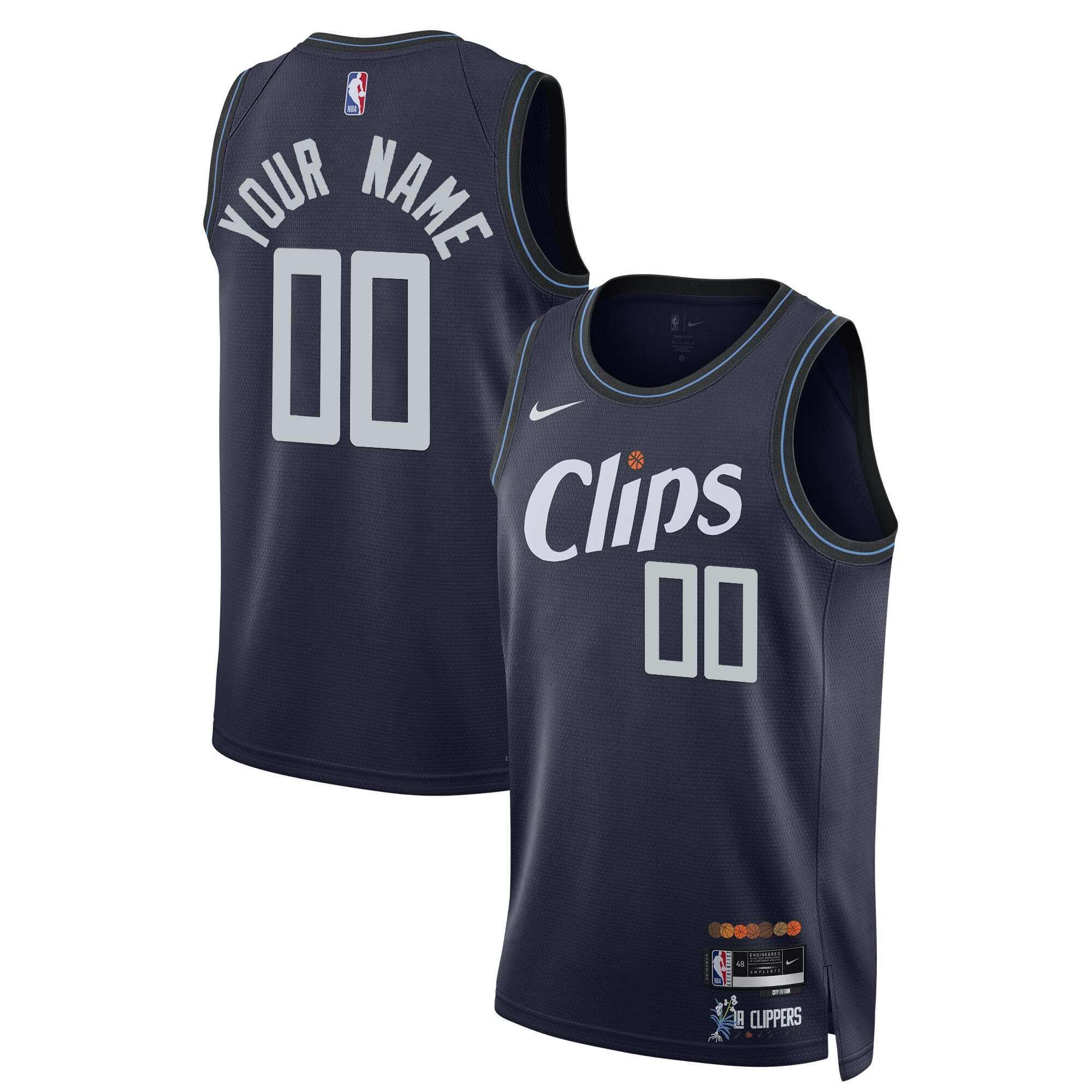 Men's Los Angeles Clippers Swingman Custom 23/24 City Jersey - All Stitched