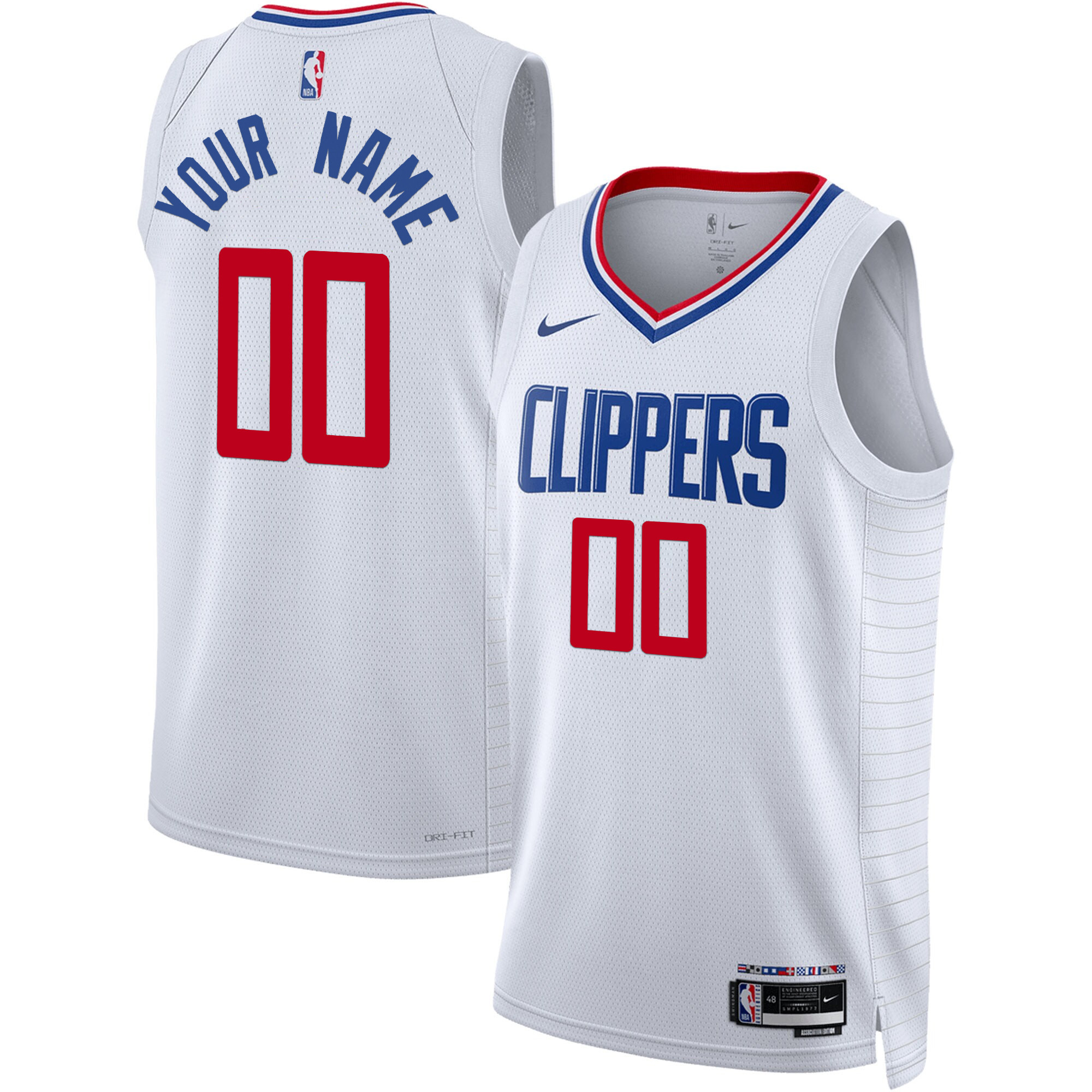 Men's Los Angeles Clippers Swingman Custom Association Jersey - All Stitched