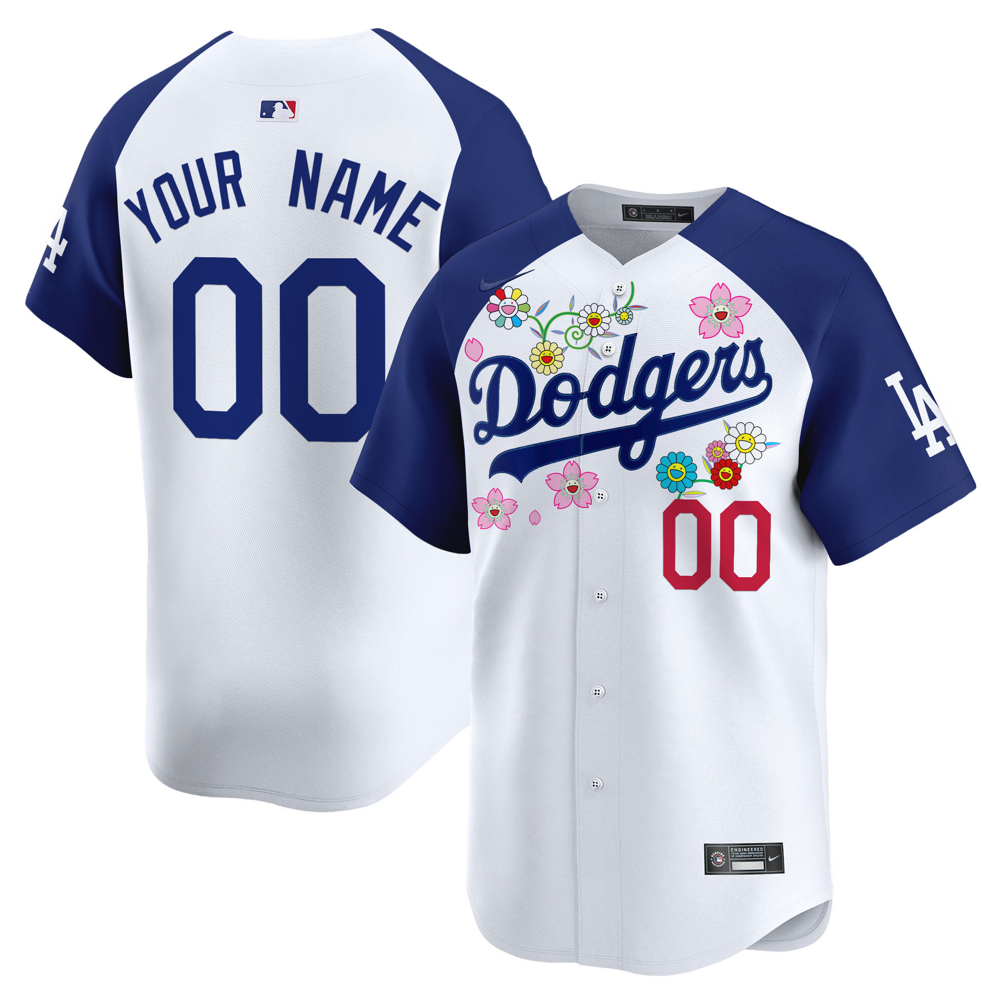 Men's Los Angeles Dodgers x Takashi Murakami 2025 Vapor Premier Limited Custom Alternate Jersey - Stitched