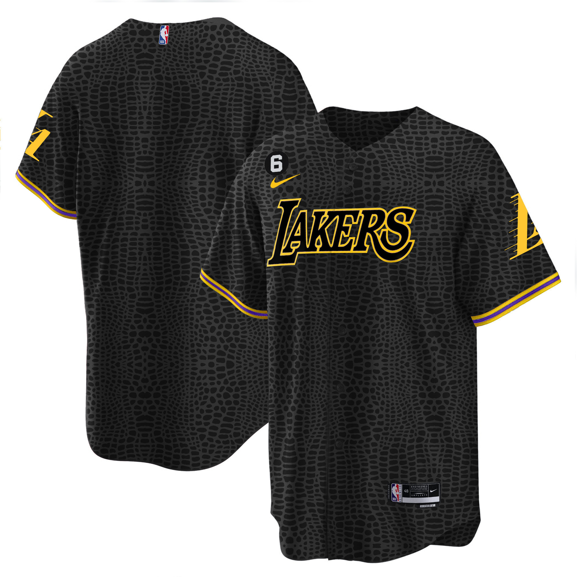 Men's Los Angeles Lakers Cool Base Mamba Mamba Jersey - All Stitched