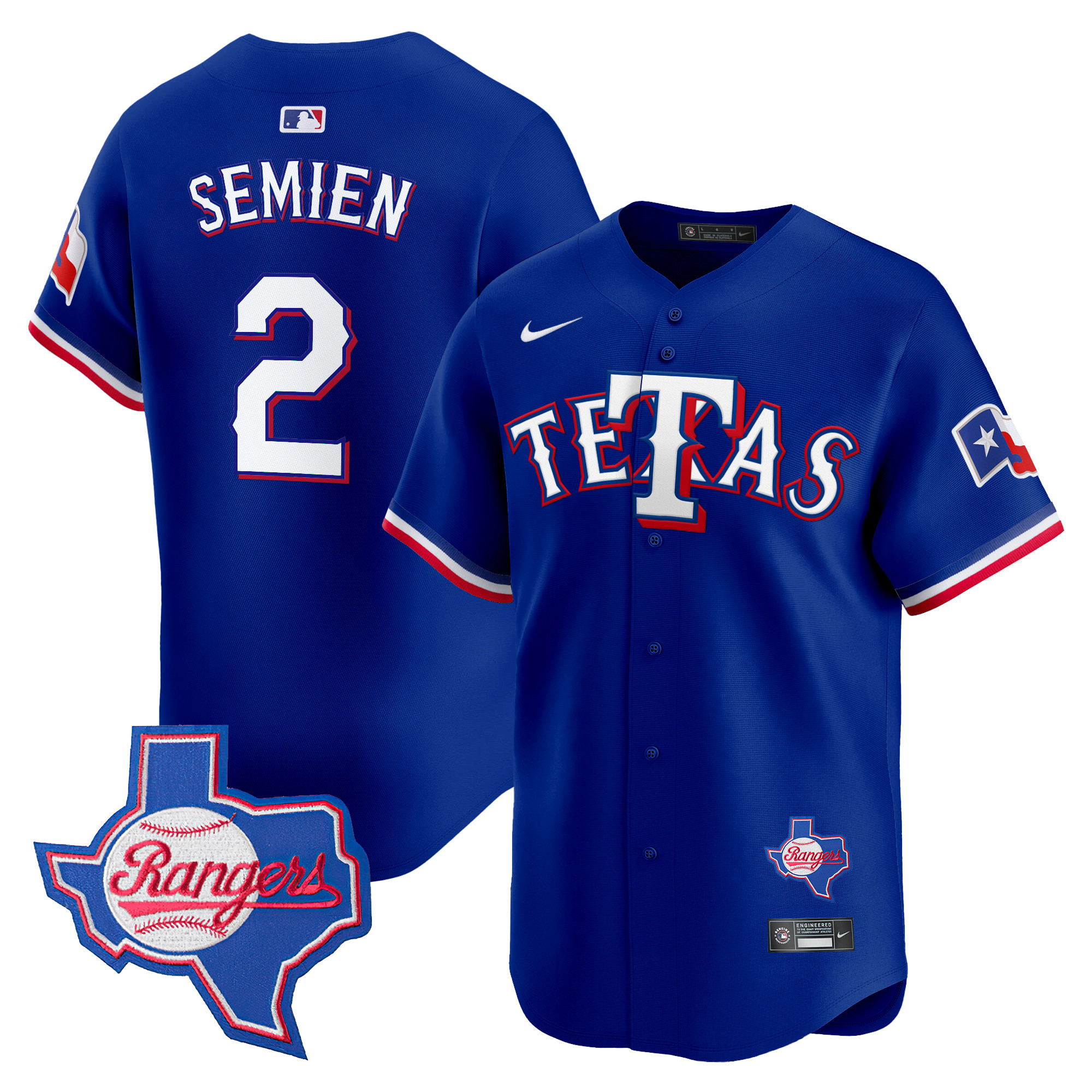 Men's Marcus Semien Texas Rangers 'Tetas Vapor Premier Limited Jersey - All Stitched