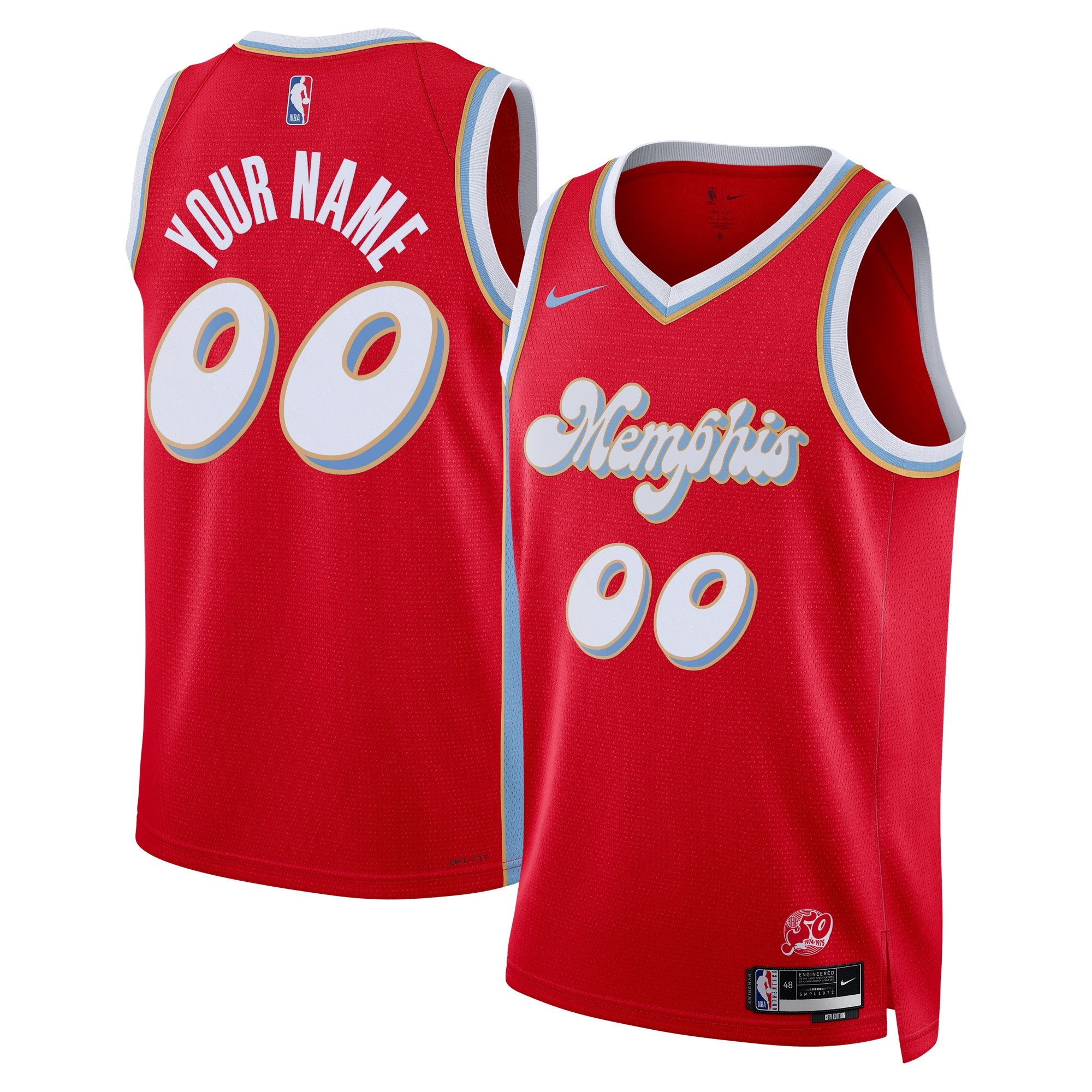 Men's Memphis Grizzlies City Edition Swingman 2024-2025 Custom Jersey - All Stitched