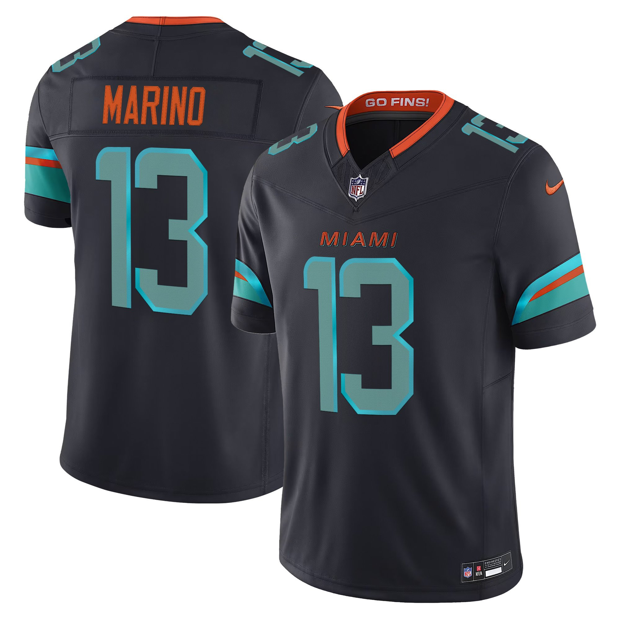 Men's Miami Dolphins 2025 Rivalries Vapor Limited Dan Marino Jersey - All Stitched