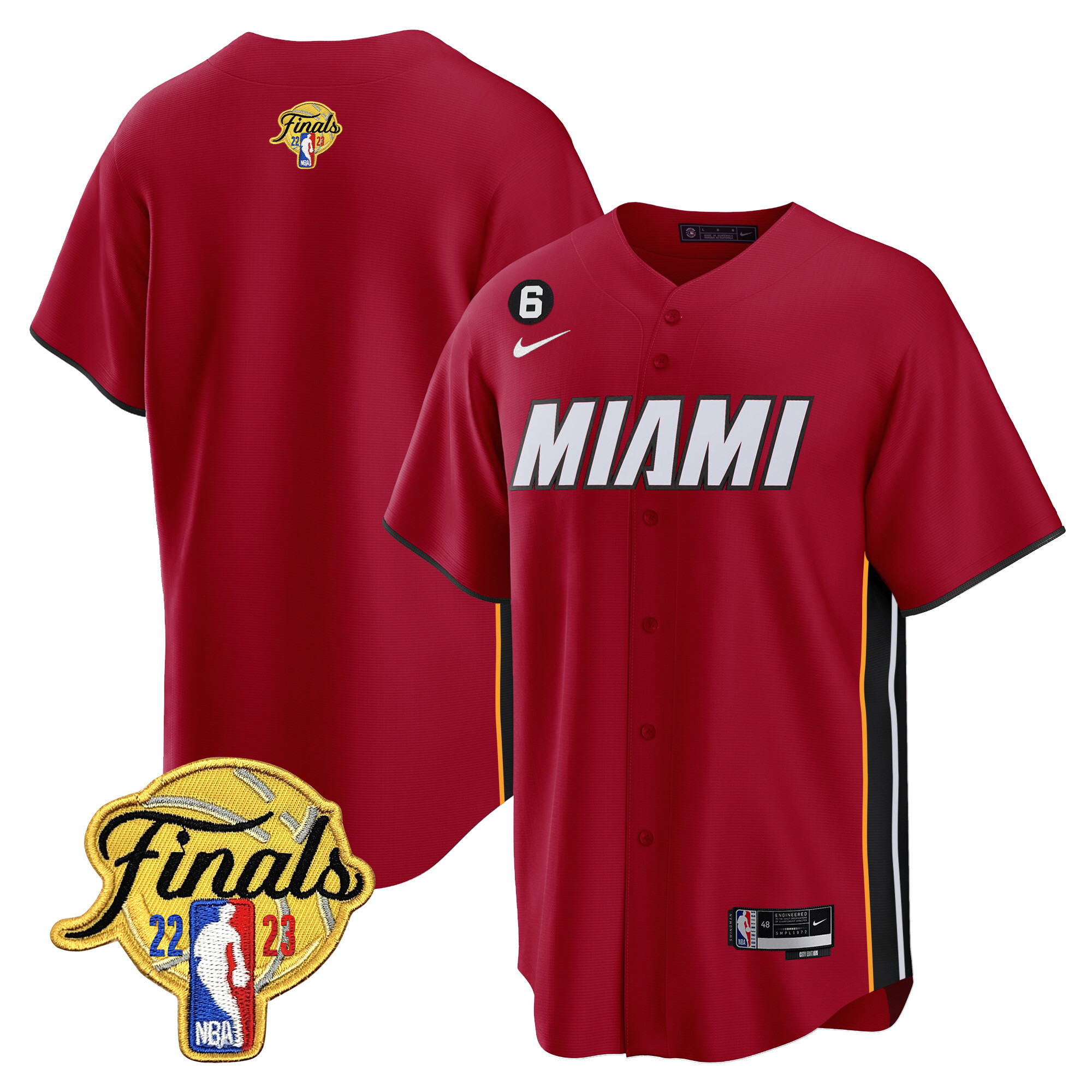 Men's Miami Heat 2023 Finals Baseball Cool Base Statement Jersey - All Stitched